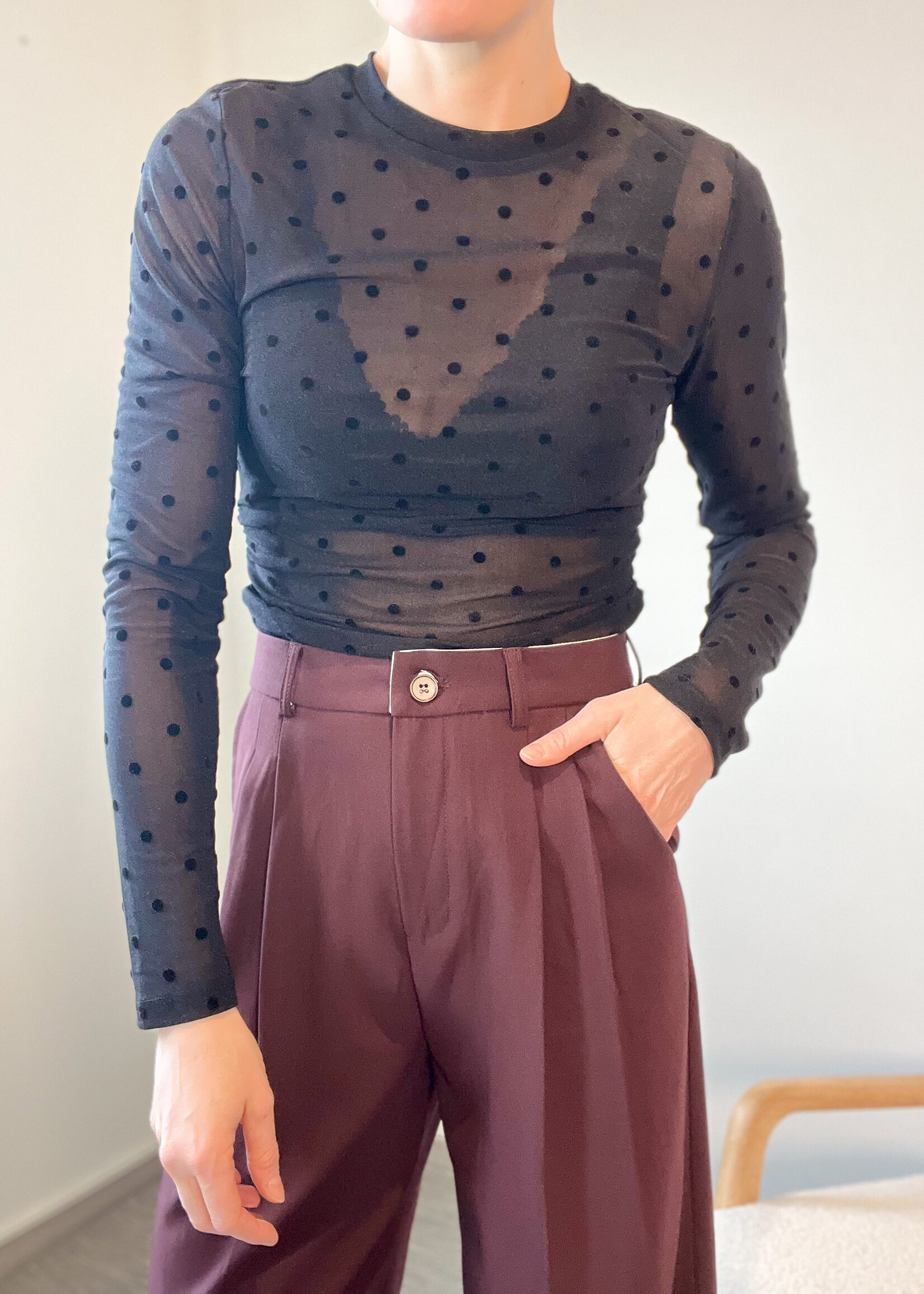 POLKADOT MESH TOP