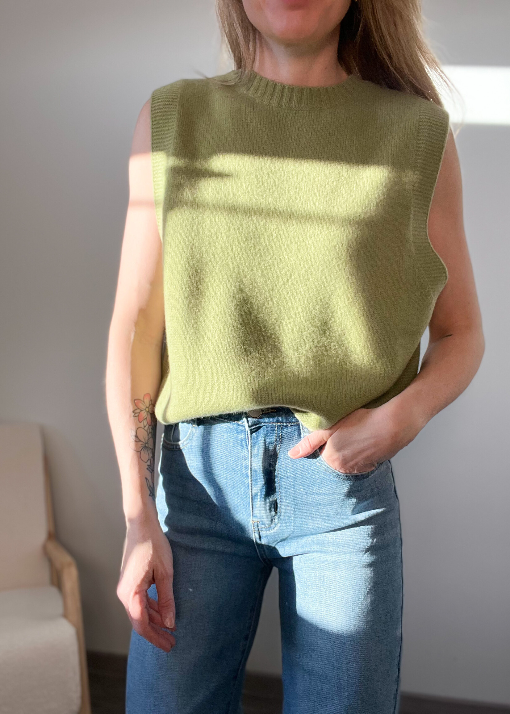 TINA OLIVE TOP one size