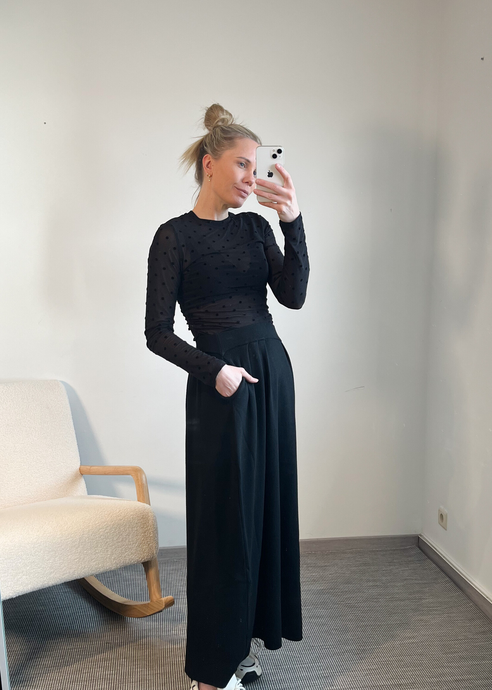 BLACK SWEATERSKIRT One size