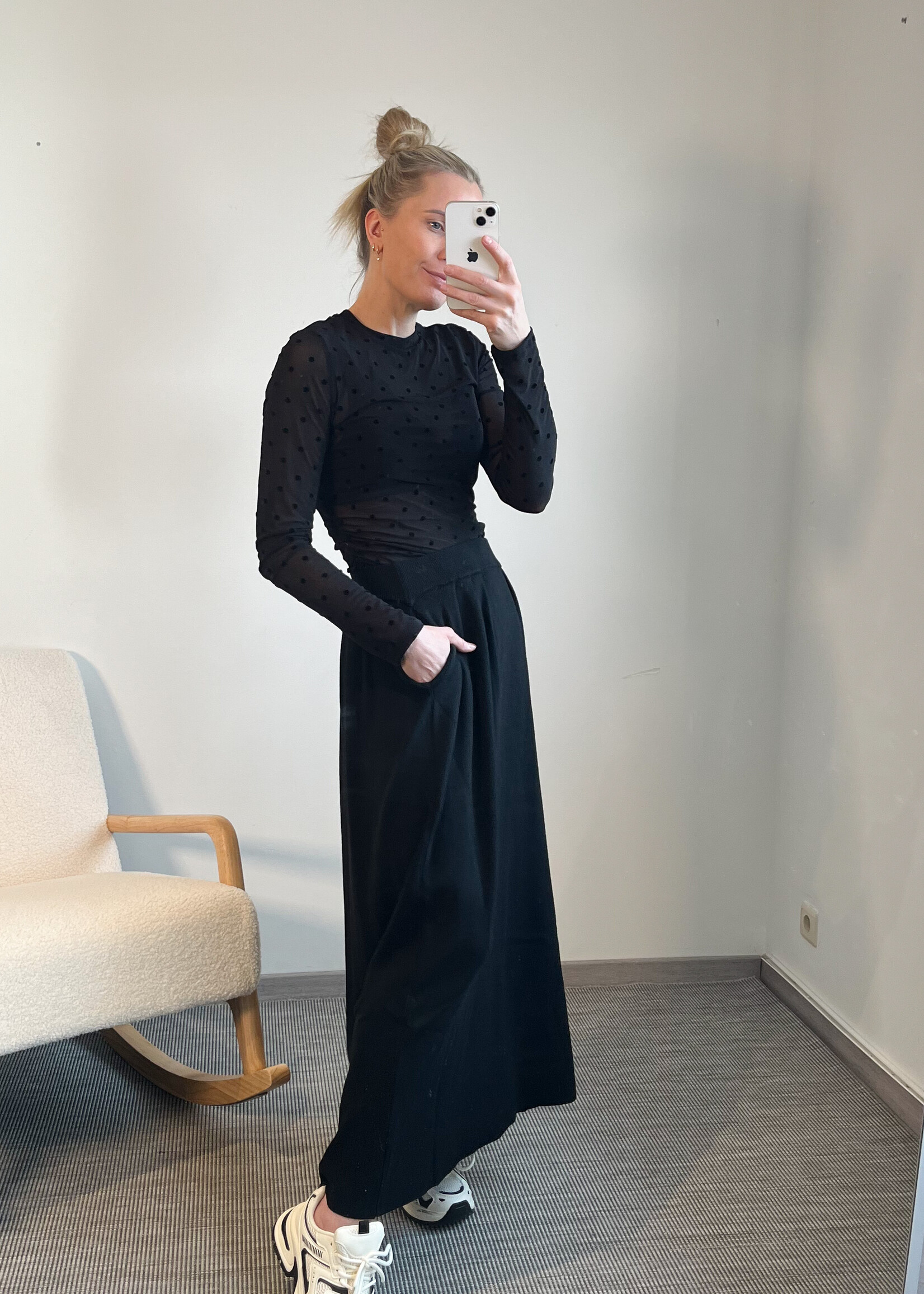 BLACK SWEATERSKIRT One size