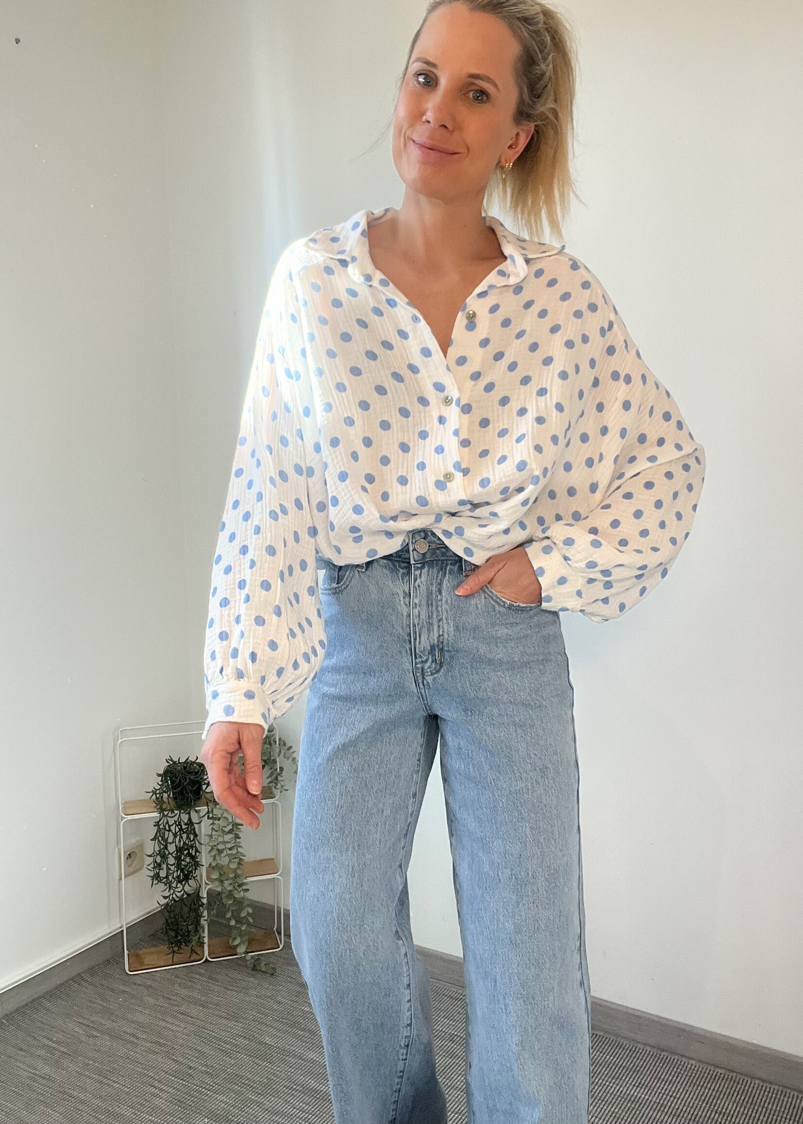 MAXIME BLOUSE BLUE one size