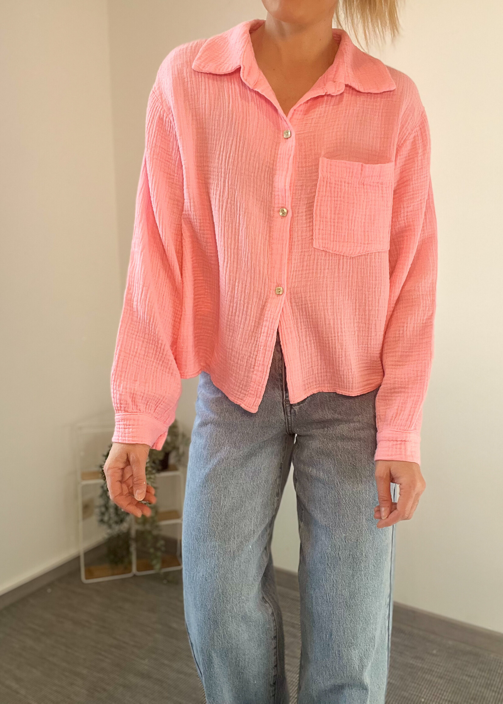 LUCIA PINK BLOUSE one size