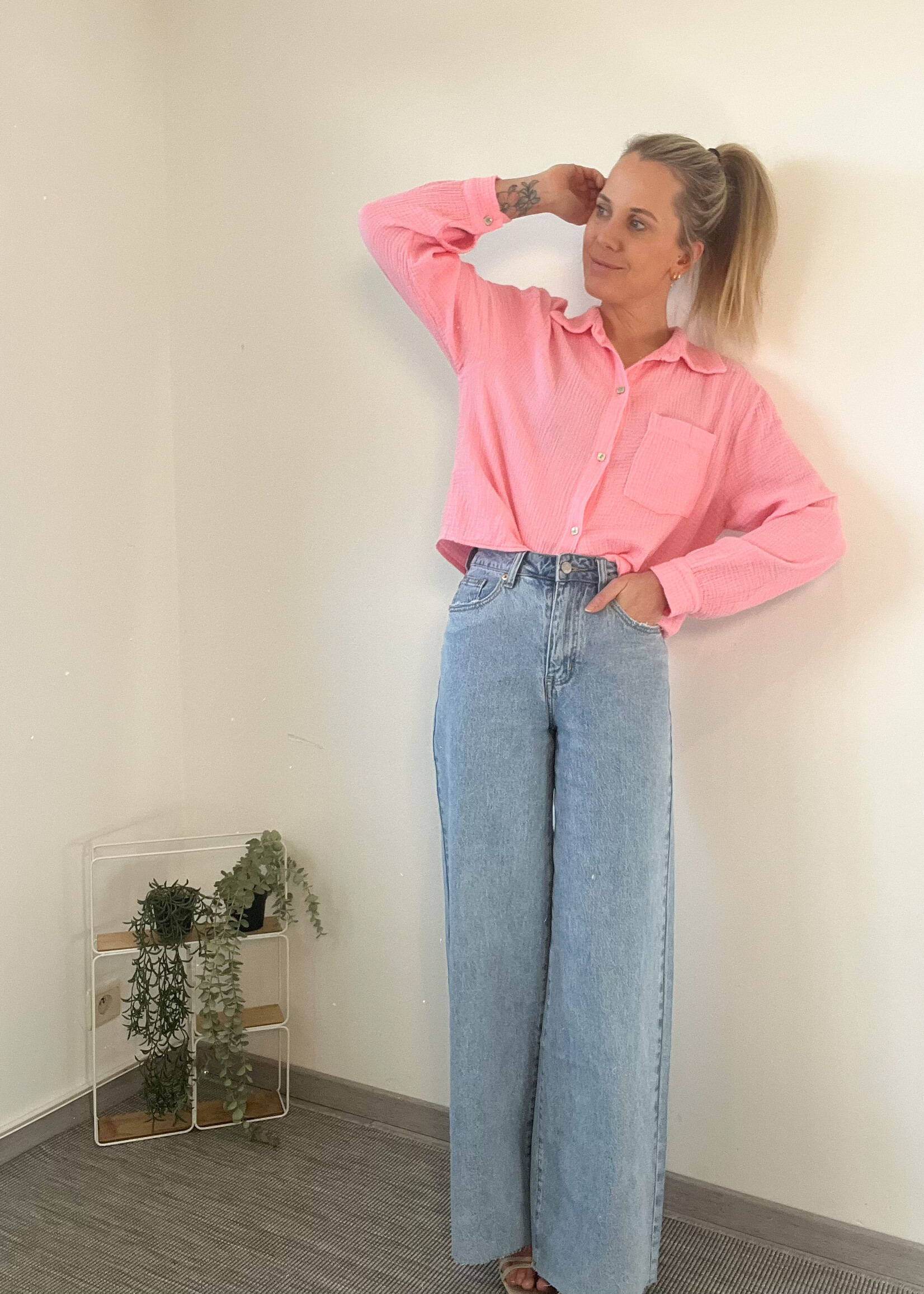 LUCIA PINK BLOUSE one size