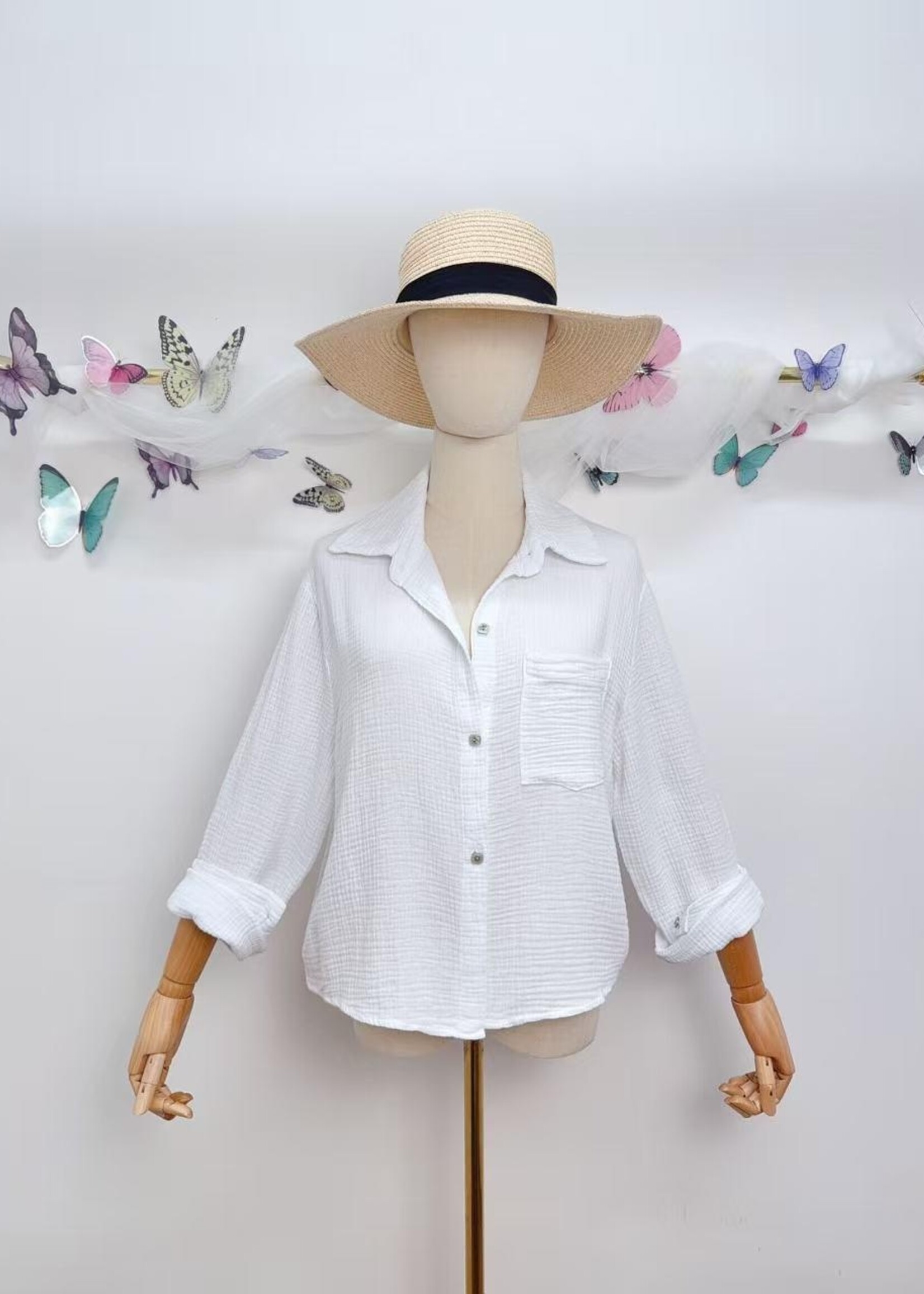 LUCIA WHITE BLOUSE one size