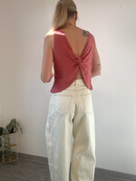 FEMKE TOP LINNEN TERRACOTTA