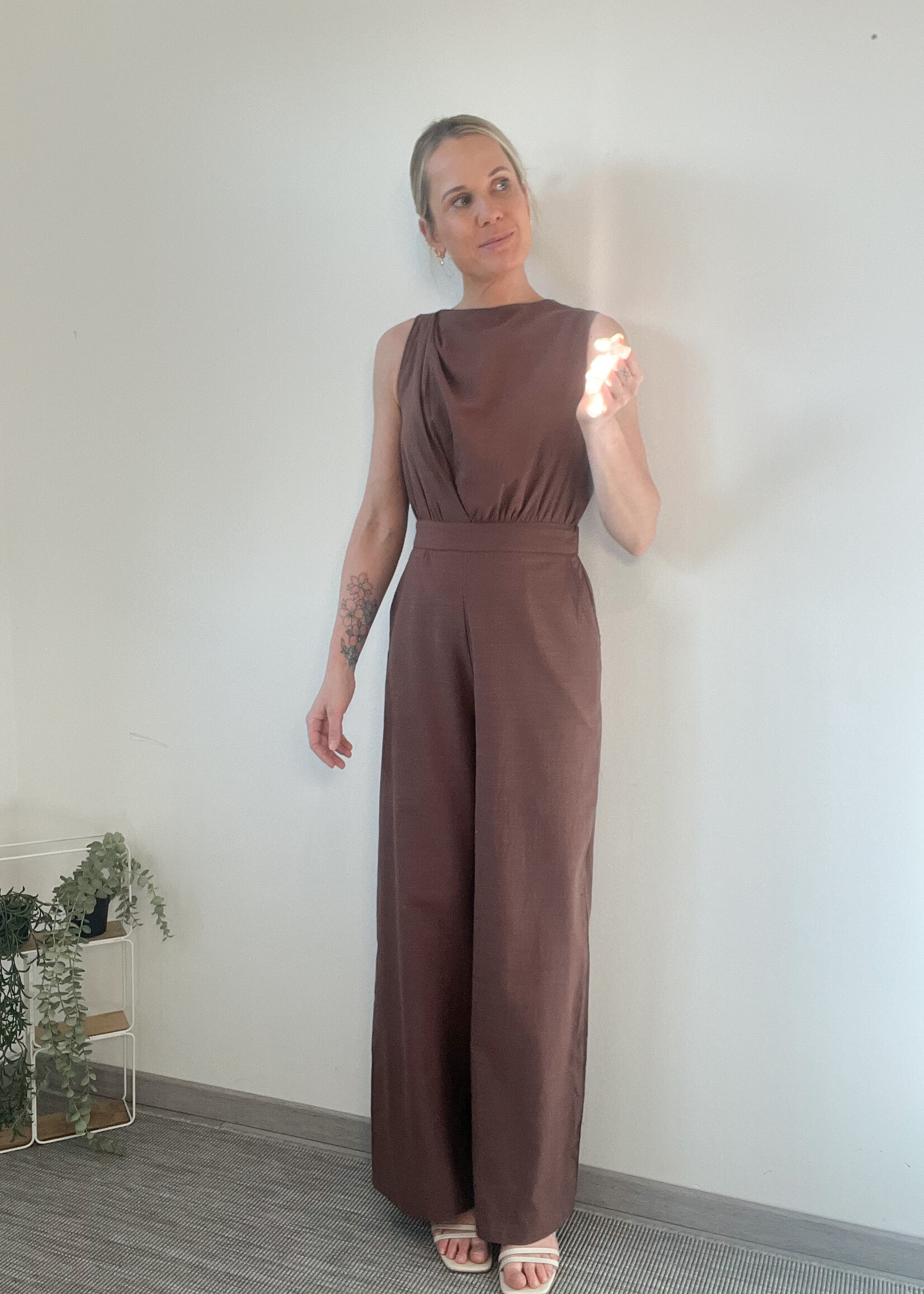 BROWN MILS JUMPSUIT