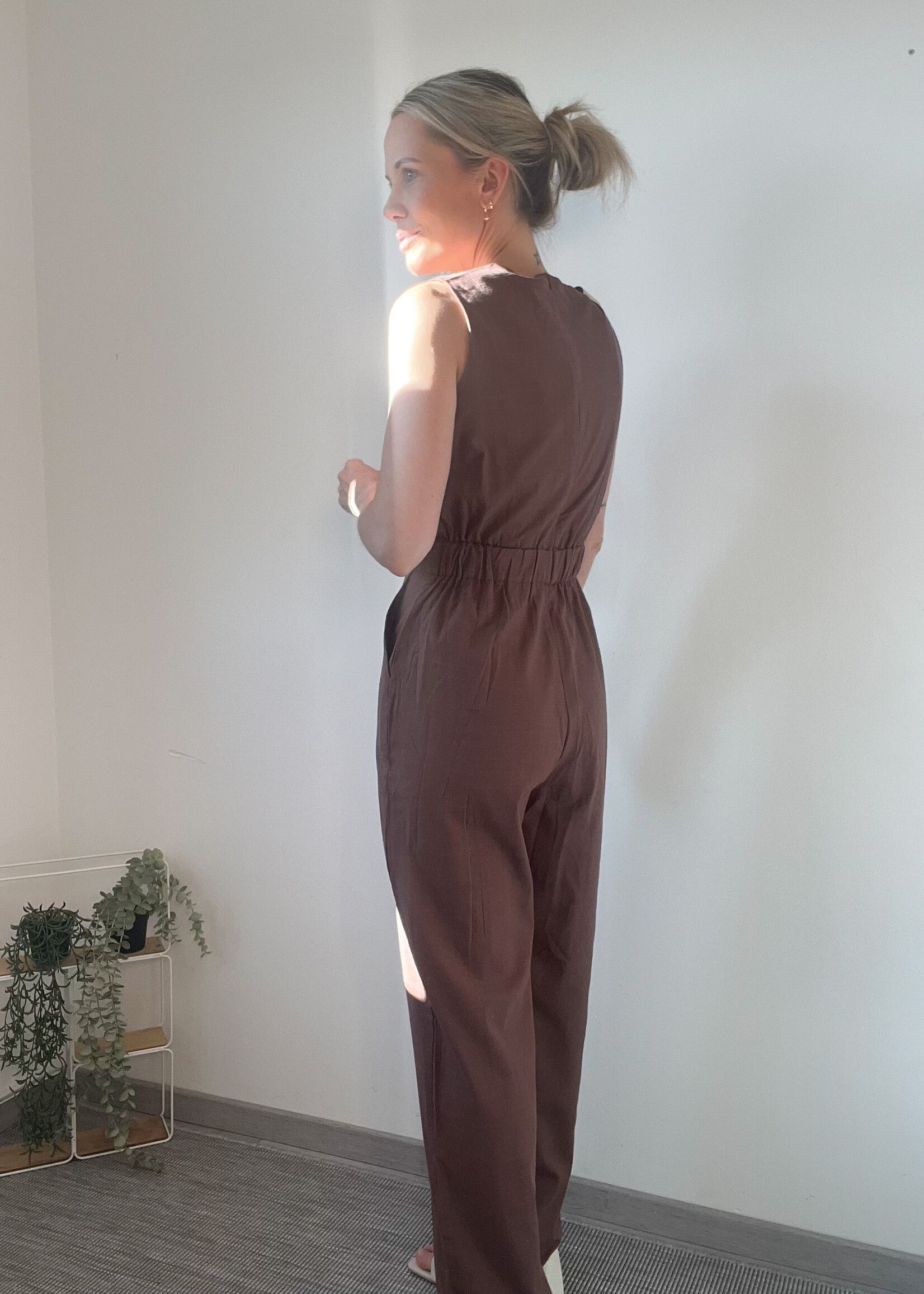 BROWN MILS JUMPSUIT