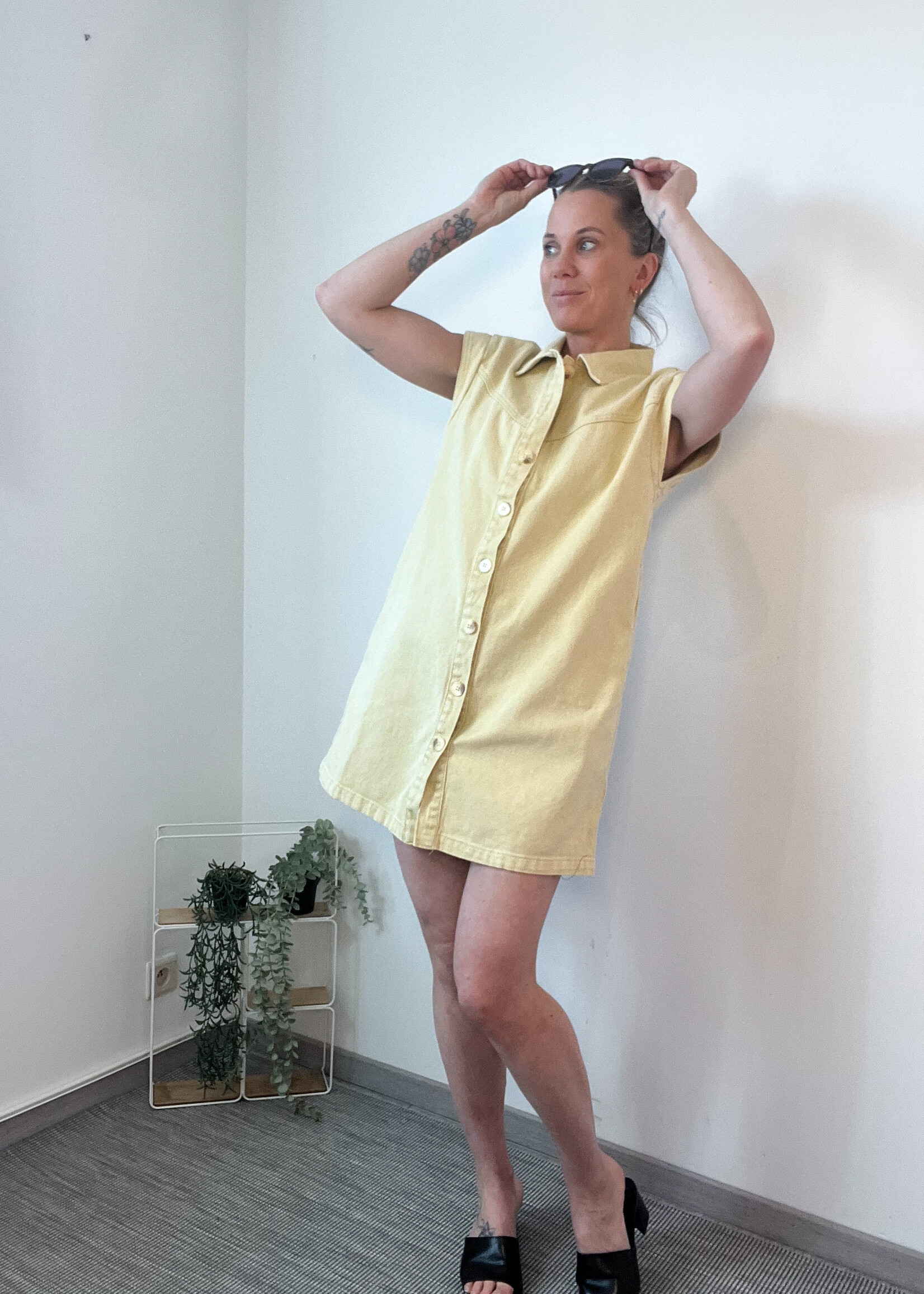 CHARLOT YELLOW DRESS DENIM