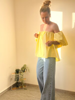 YELLOW OFFSHOULDER TOP One size