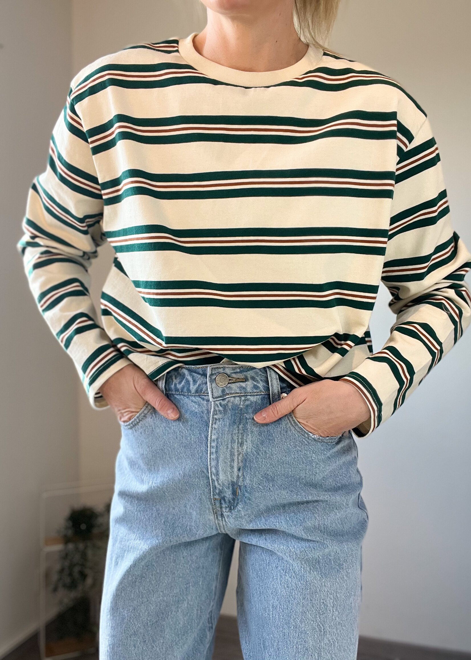 BEKKA OFFWHITE GREEN TOP