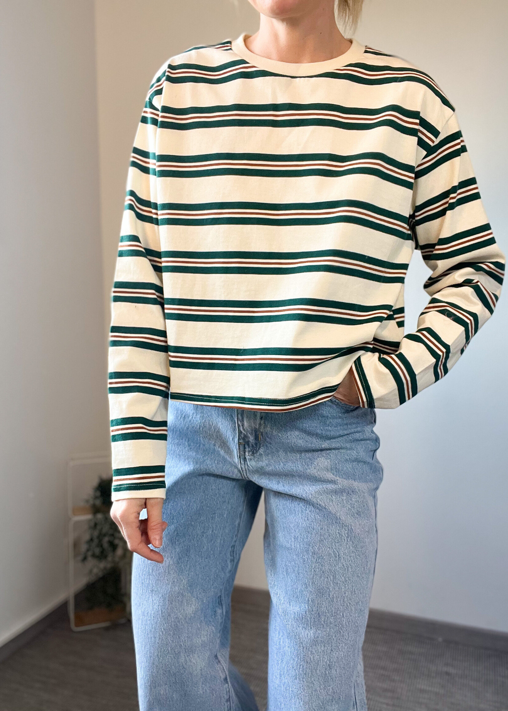 BEKKA OFFWHITE GREEN TOP