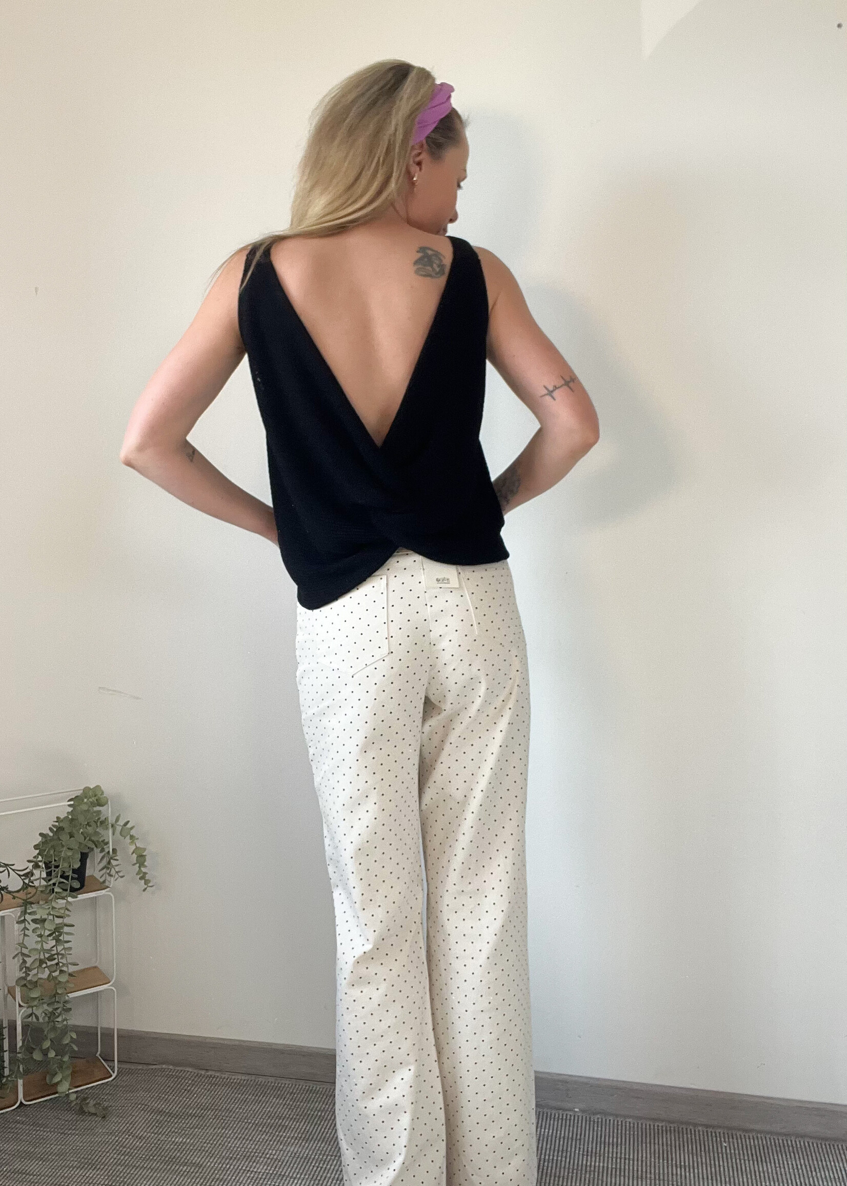 KNOT TOP BLACK One size