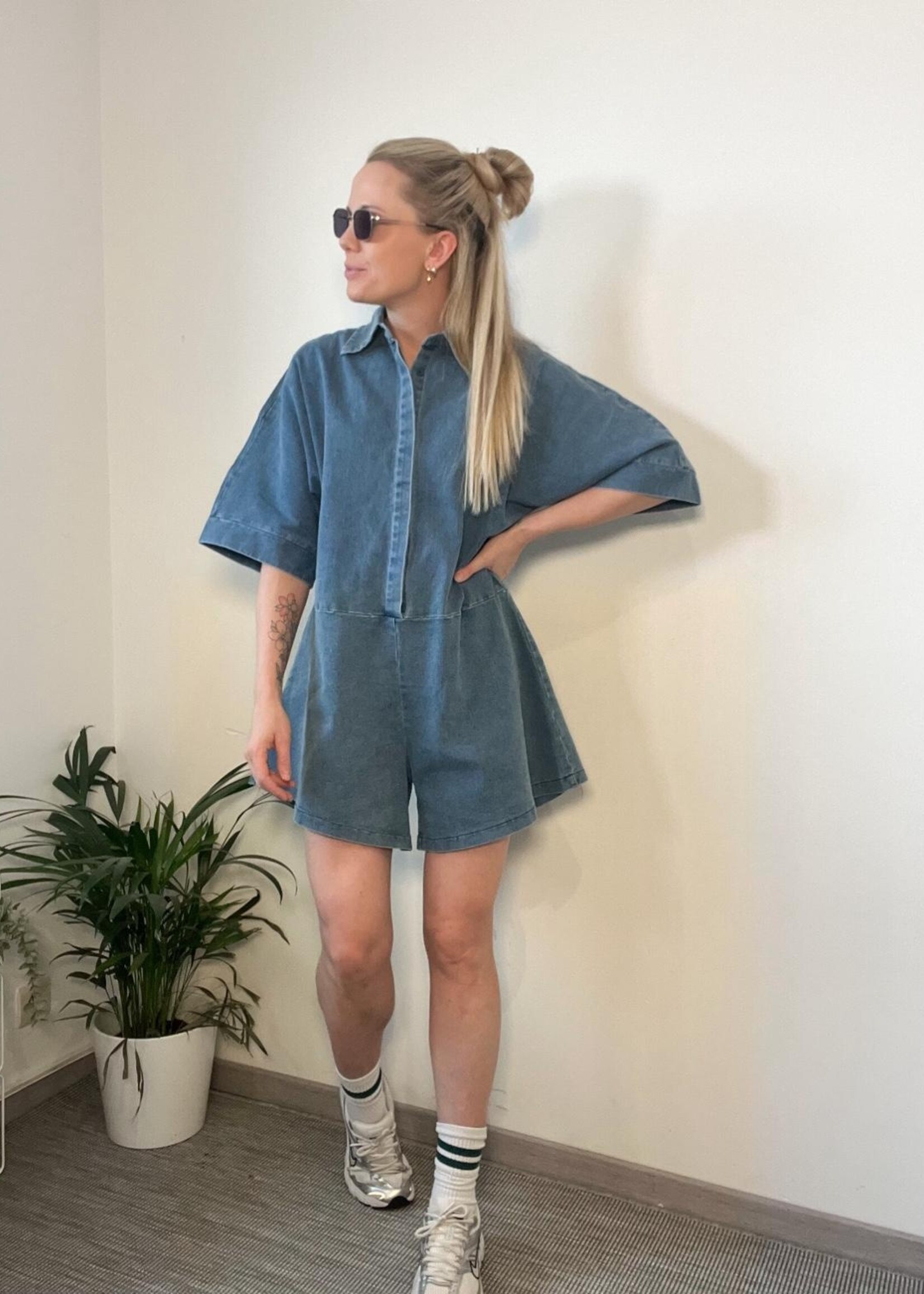 MINA DENIM PLAYSUIT