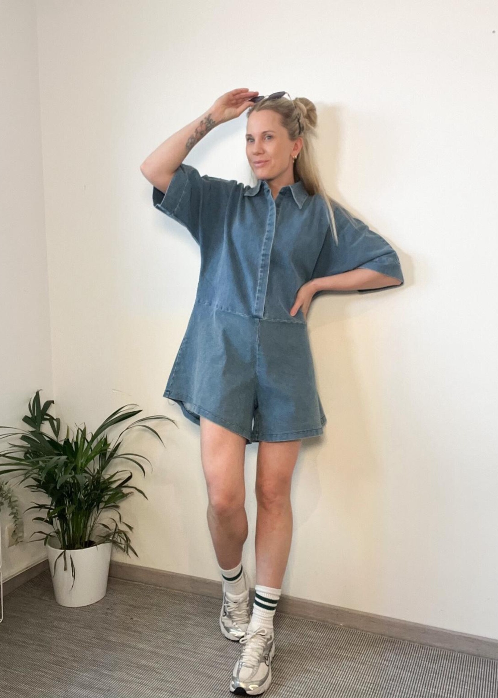 MINA DENIM PLAYSUIT
