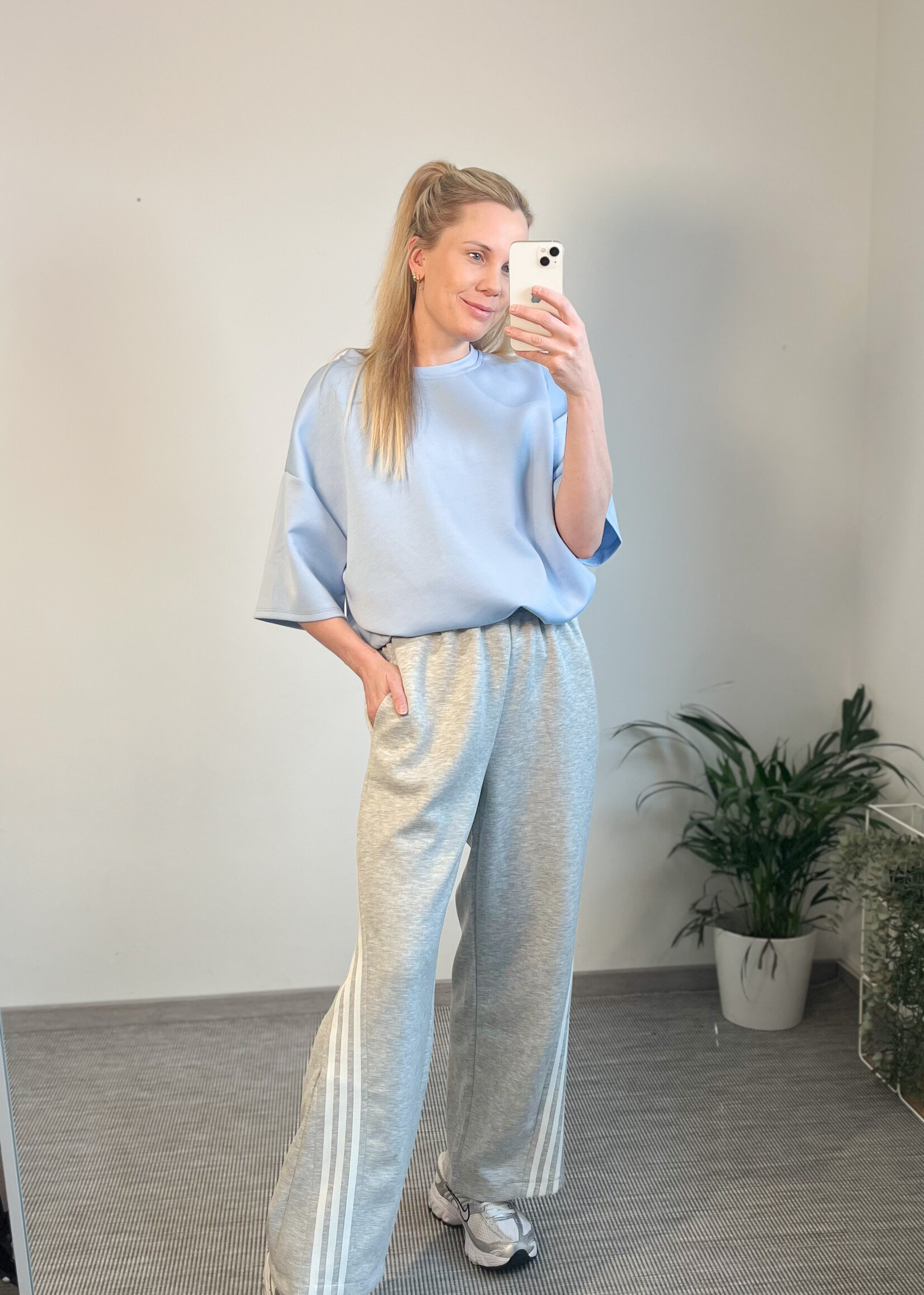 BLUE HARLOW TOP One size