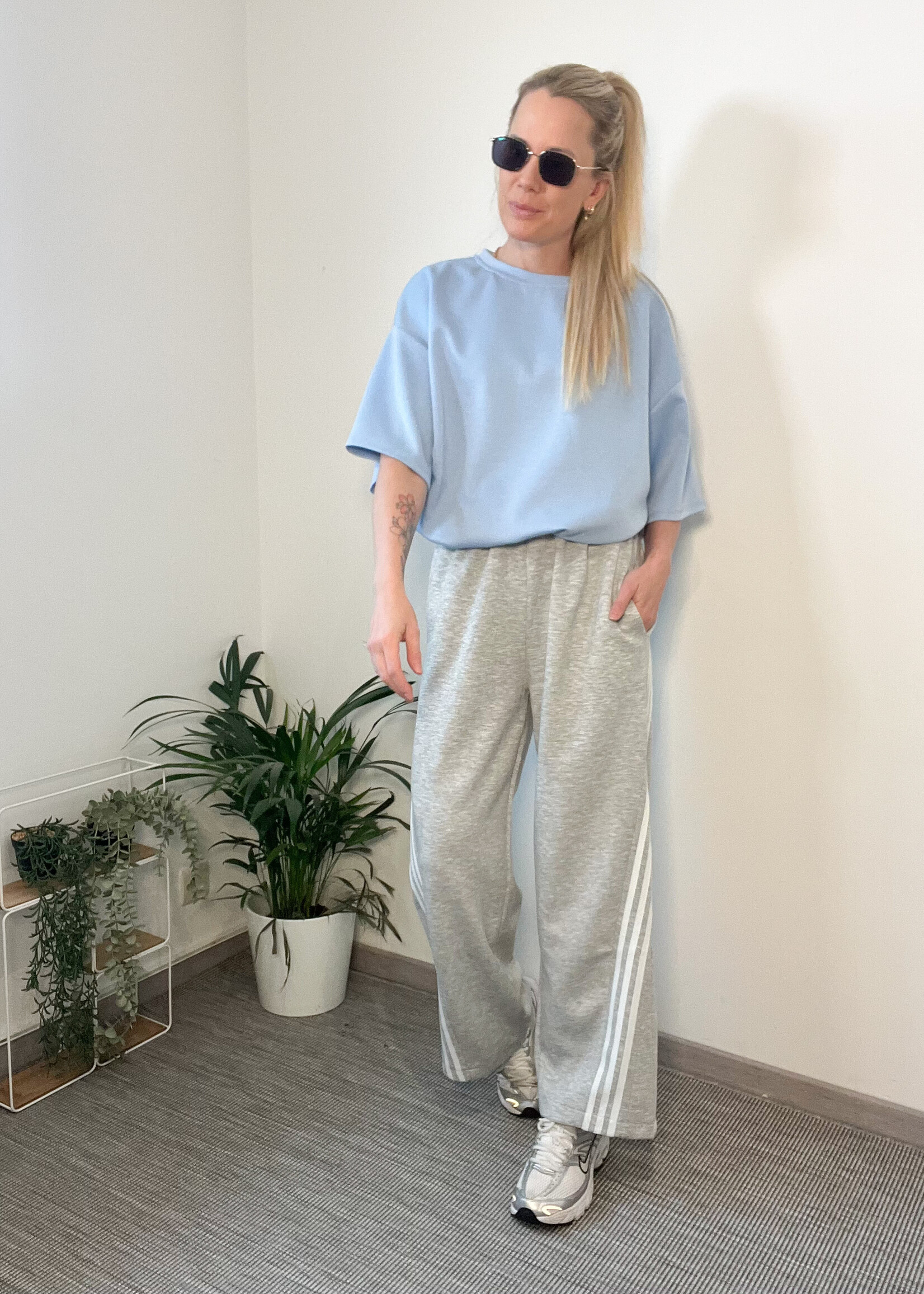 BLUE HARLOW TOP One size