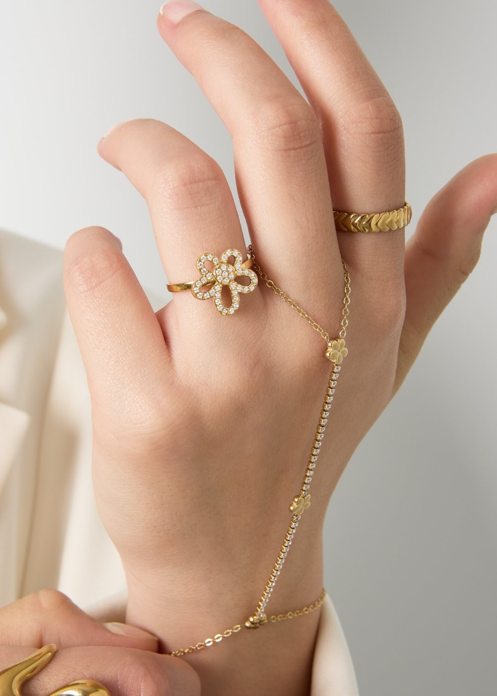 FLOWER RING verstelbaar