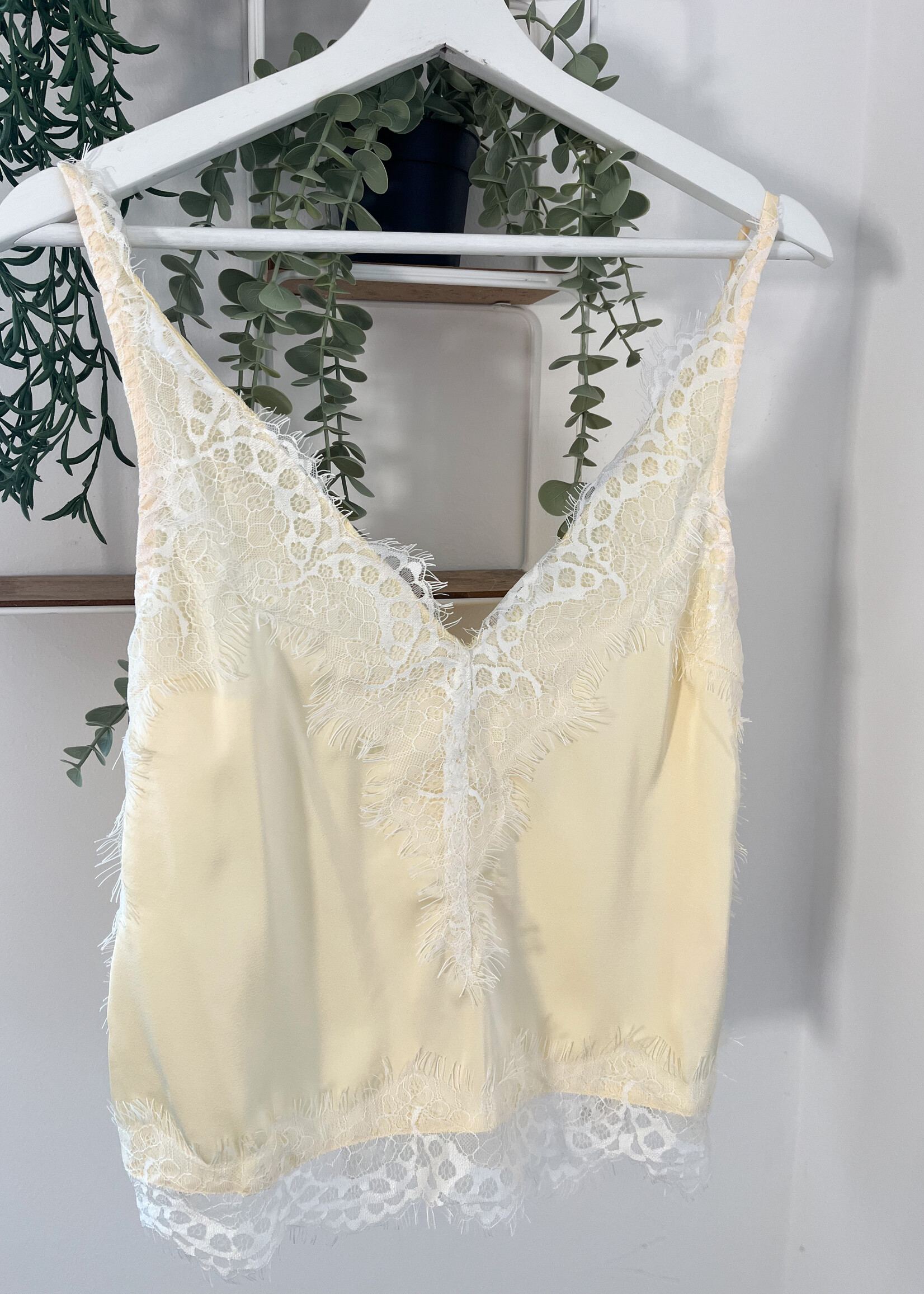 YELLOW SATIN TOP