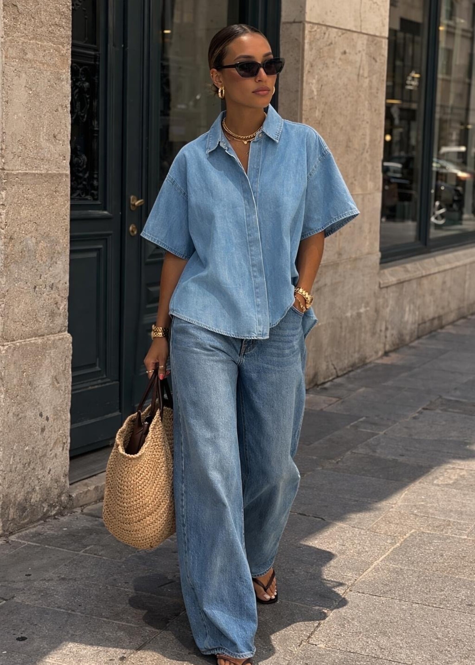 GITTA DENIM BLOUSE