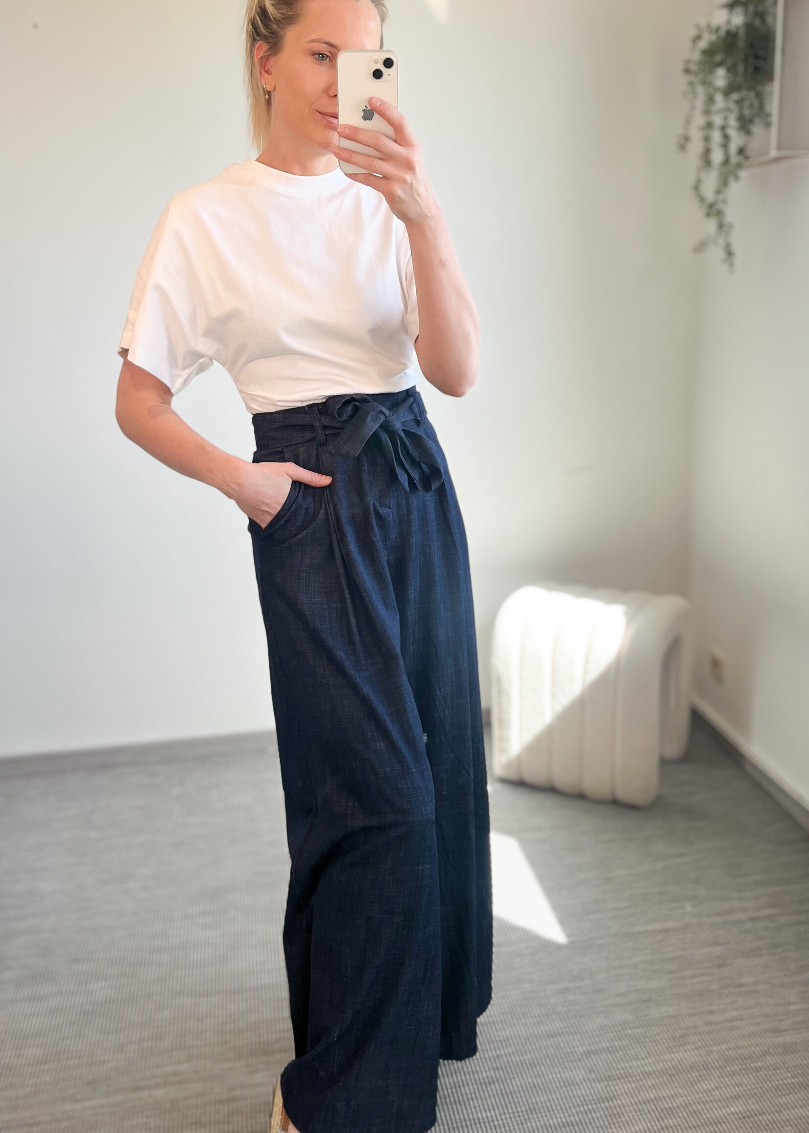 MONIA WIDE BLUE PANTS