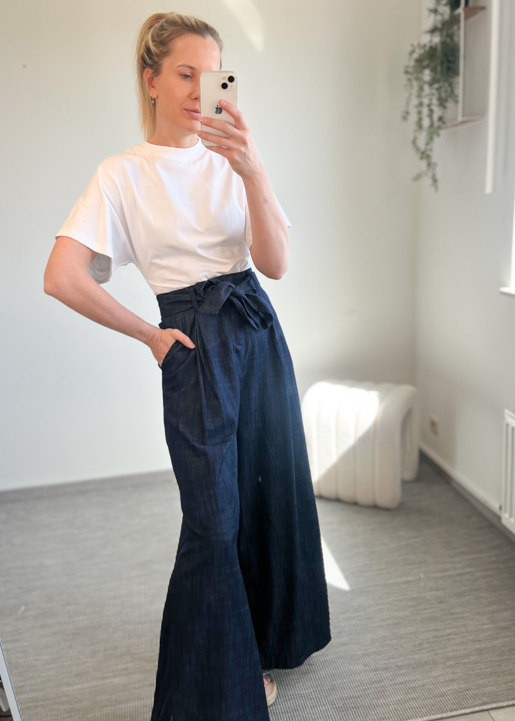 MONIA WIDE BLUE PANTS
