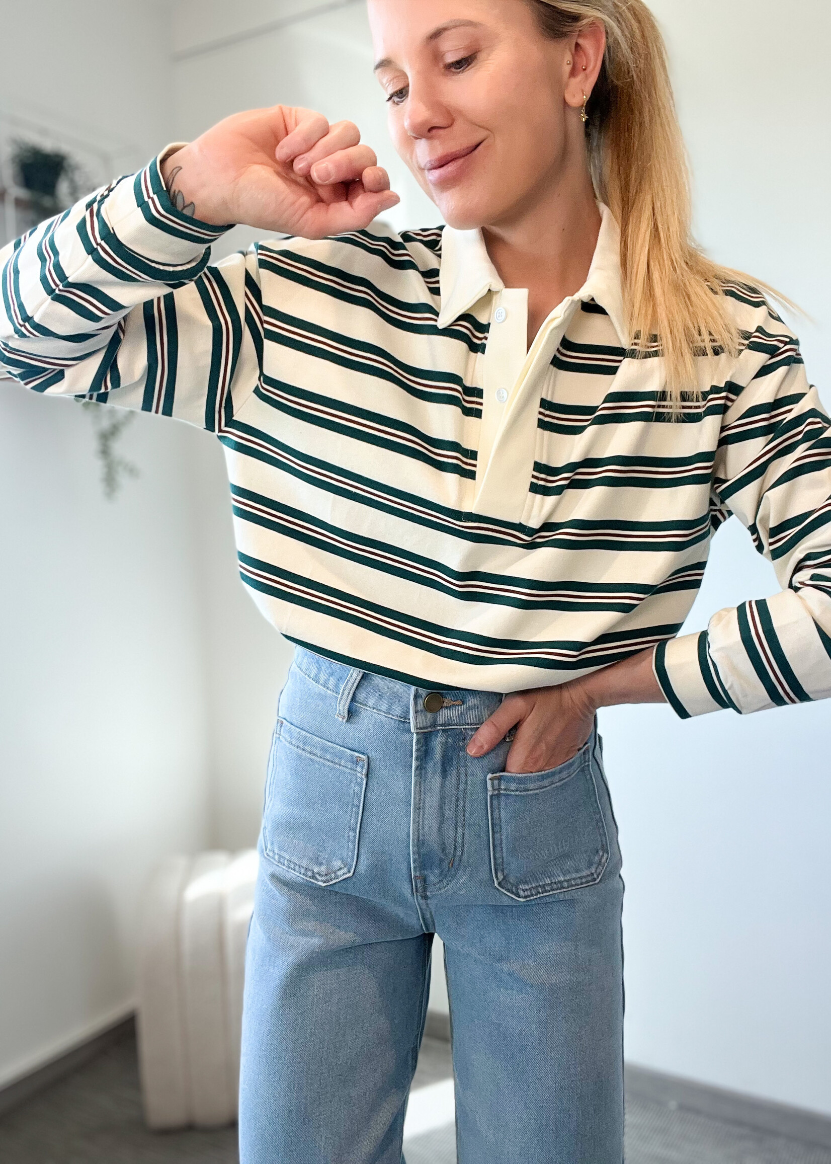 GREEN KARRY POLO PULL
