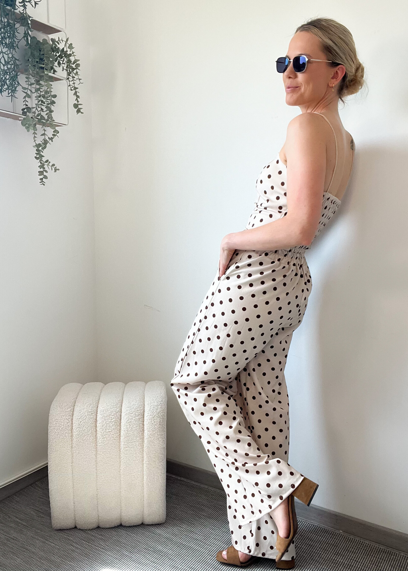 DOTS PANTS BEIGE one size
