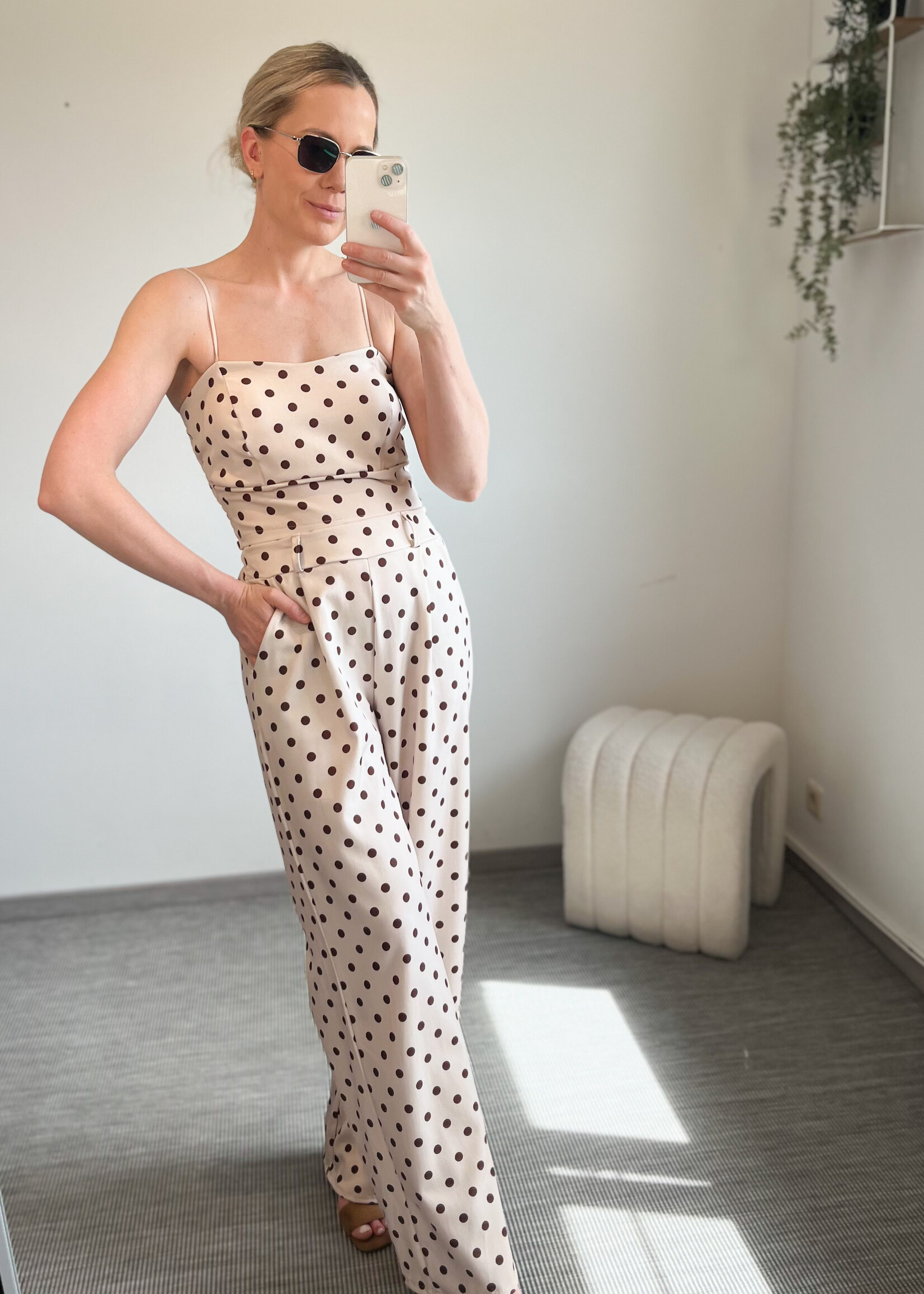 DOTS PANTS BEIGE one size