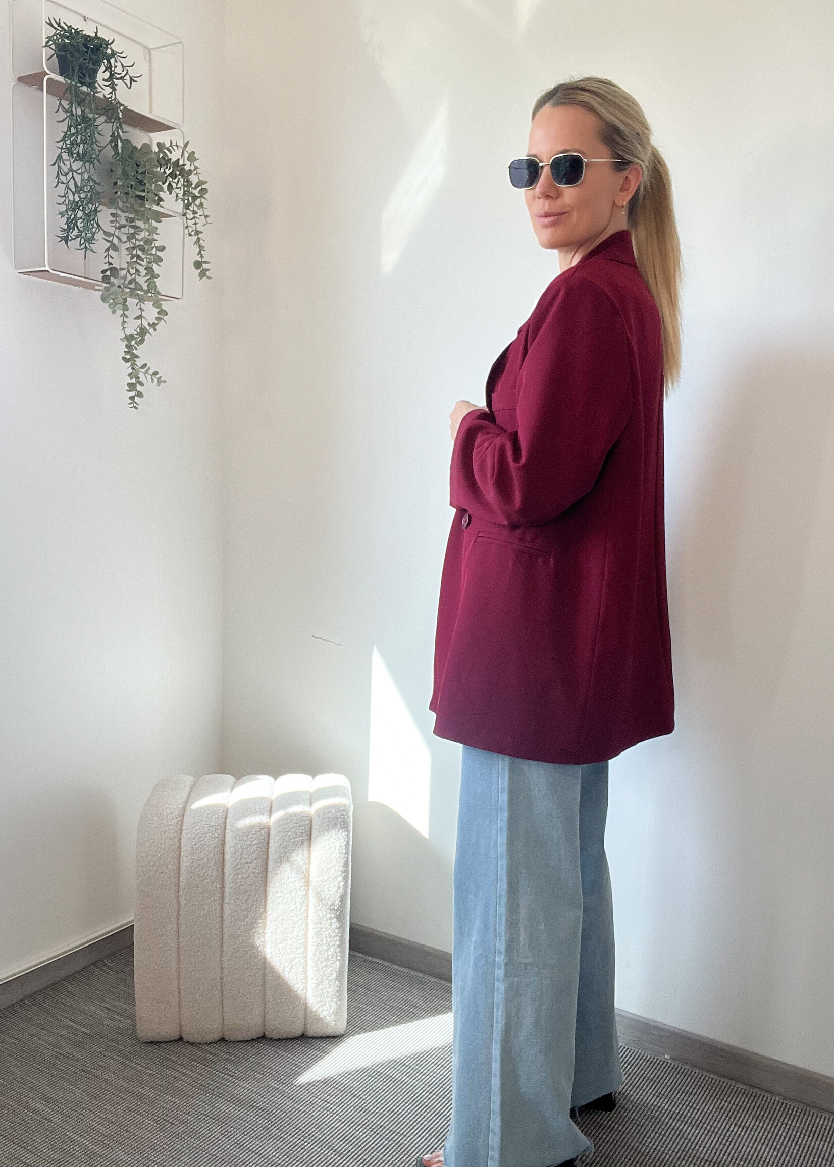 BURGUNDY BLAZER one size