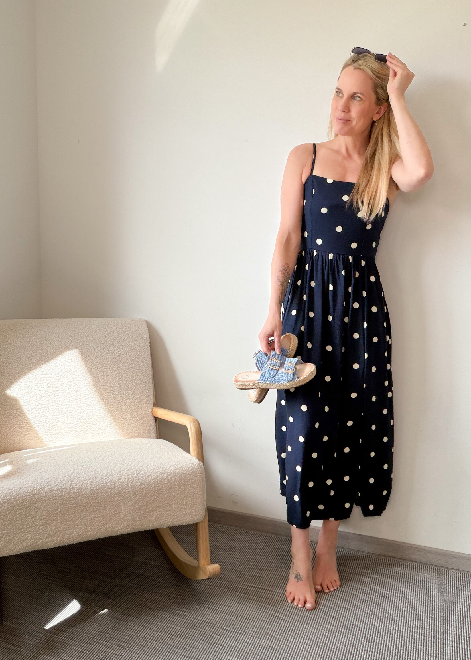 MARINE DOTS DRESS