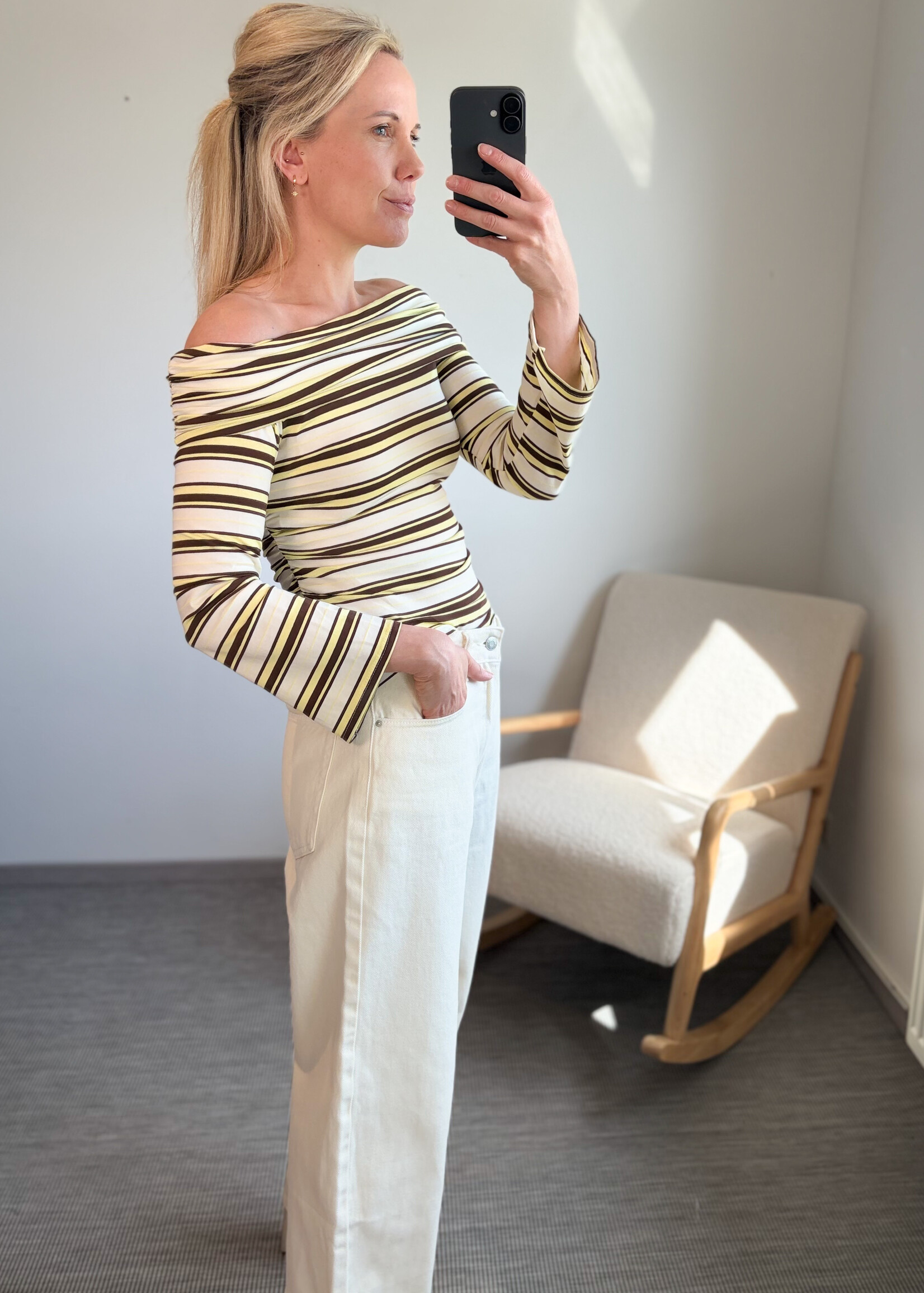 MARIE YELLOWBROWN TOP one size