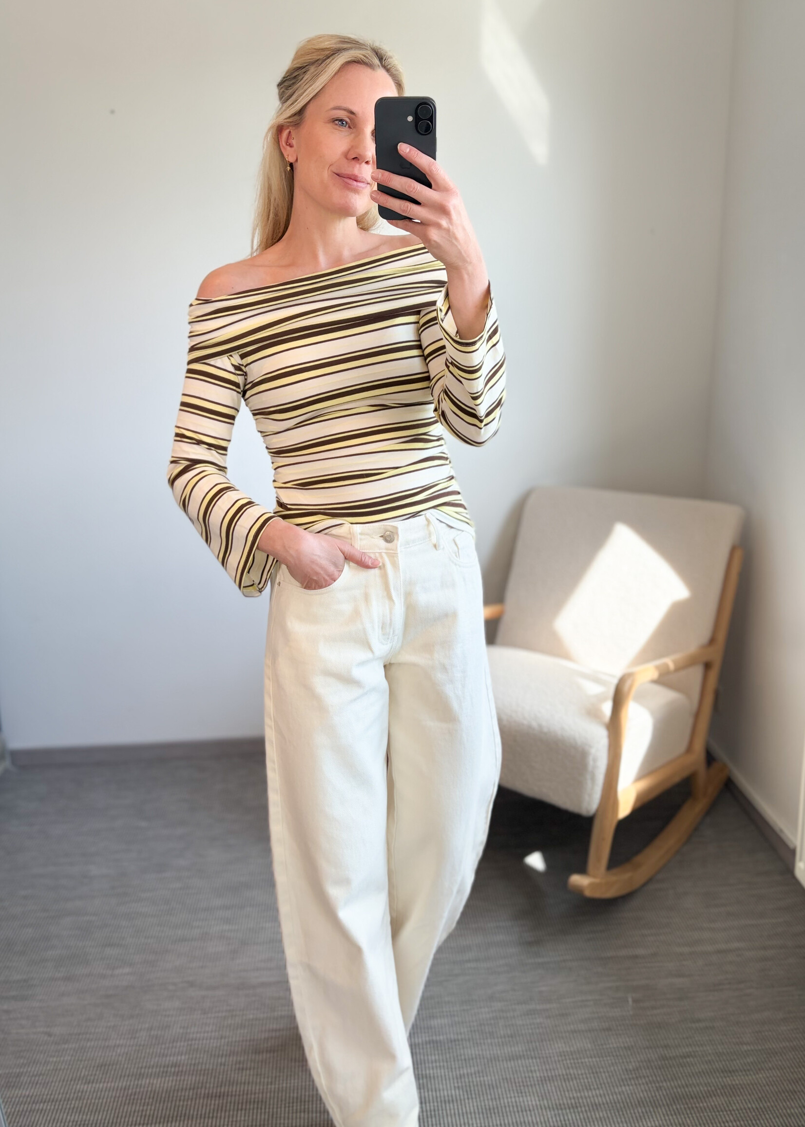 MARIE YELLOWBROWN TOP one size
