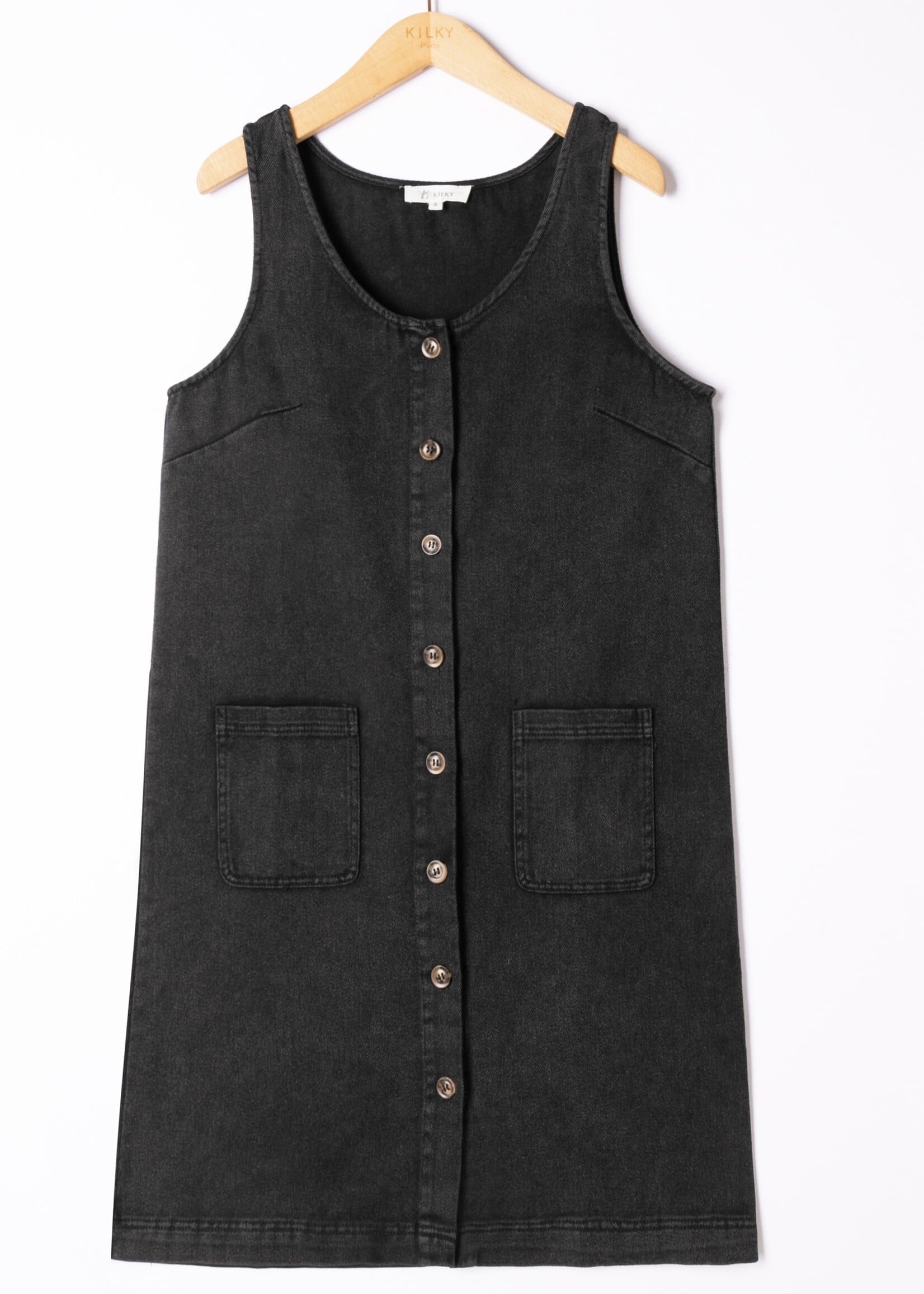 GREY DENIM DRESS