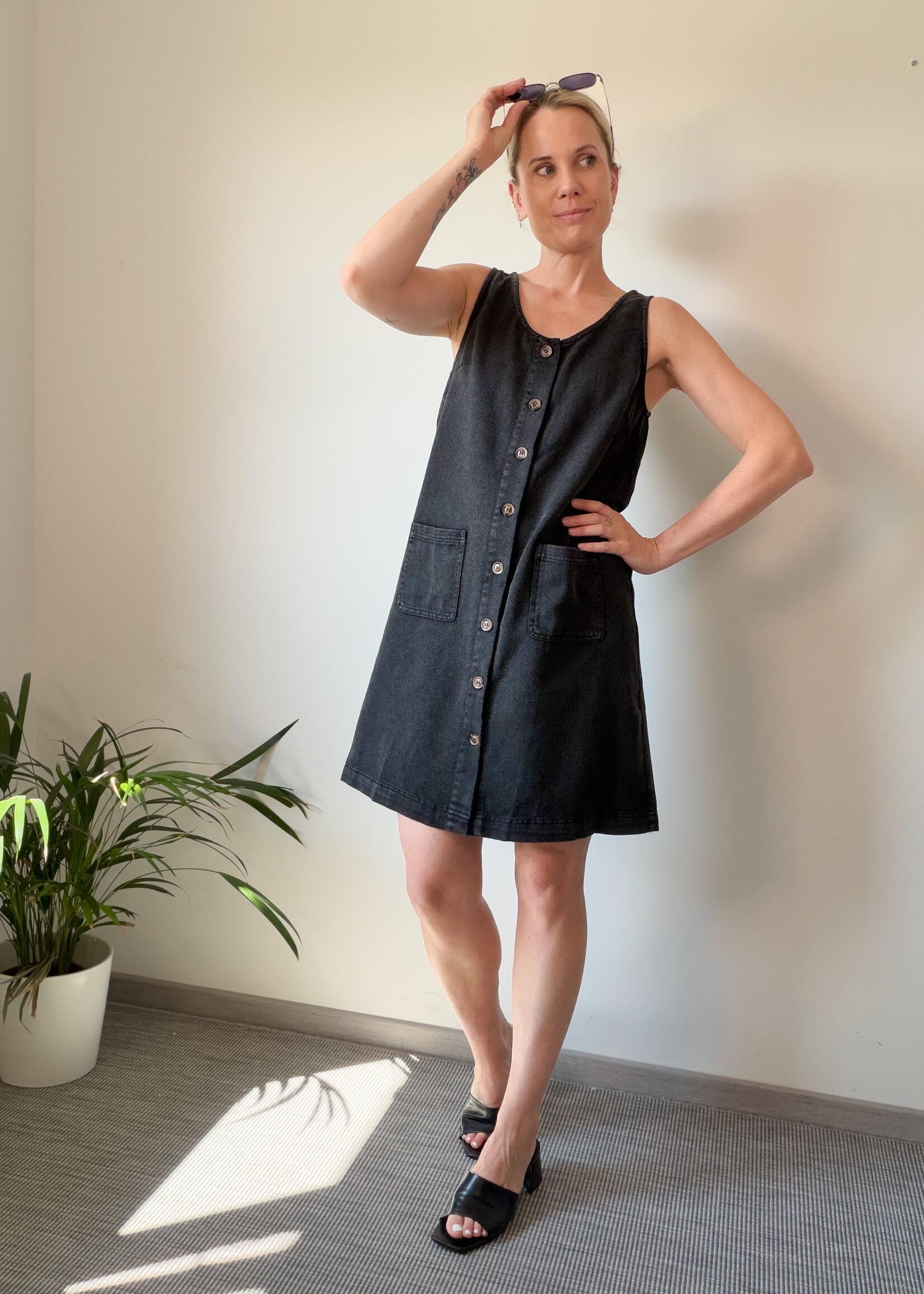 GREY DENIM DRESS