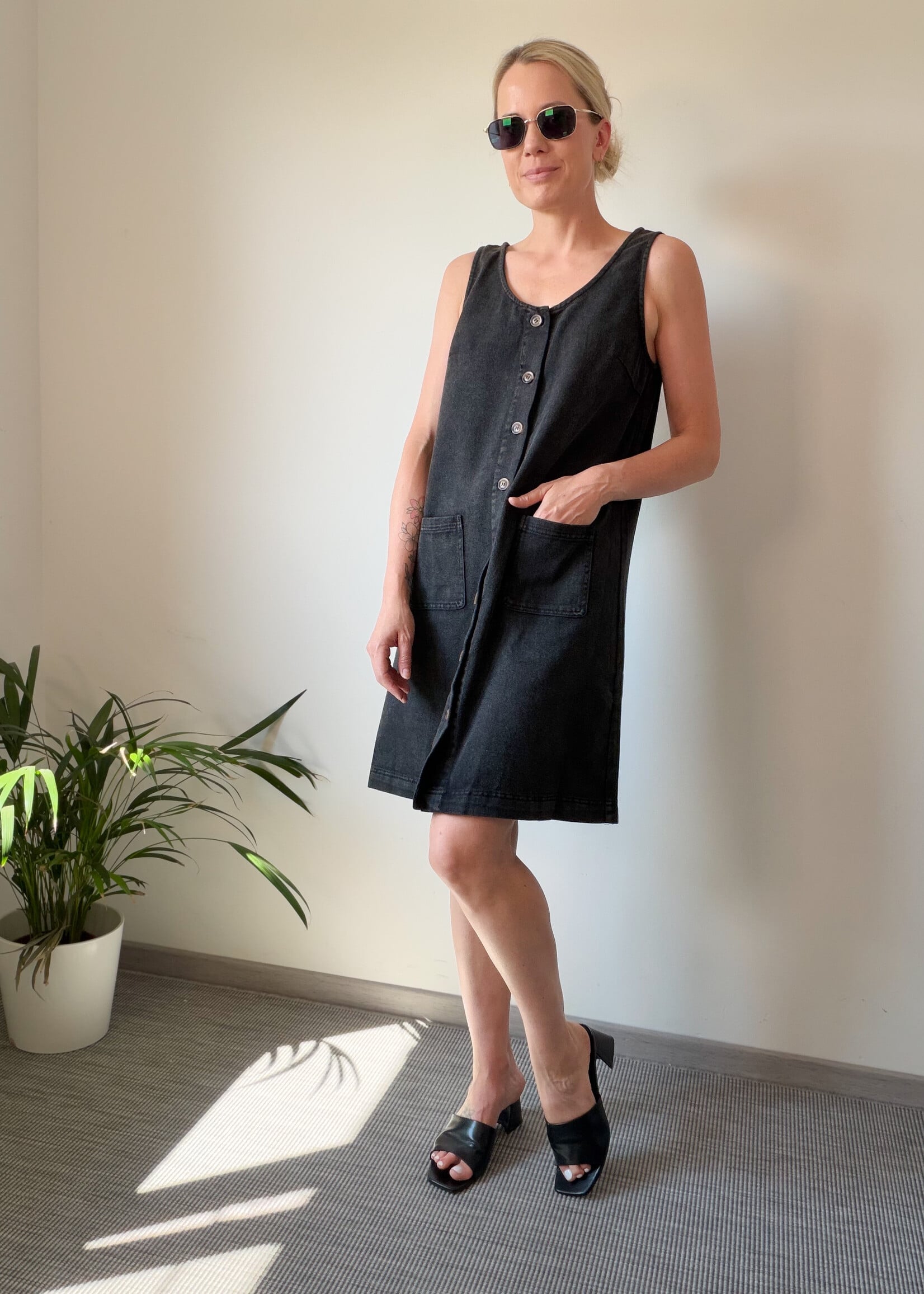 GREY DENIM DRESS