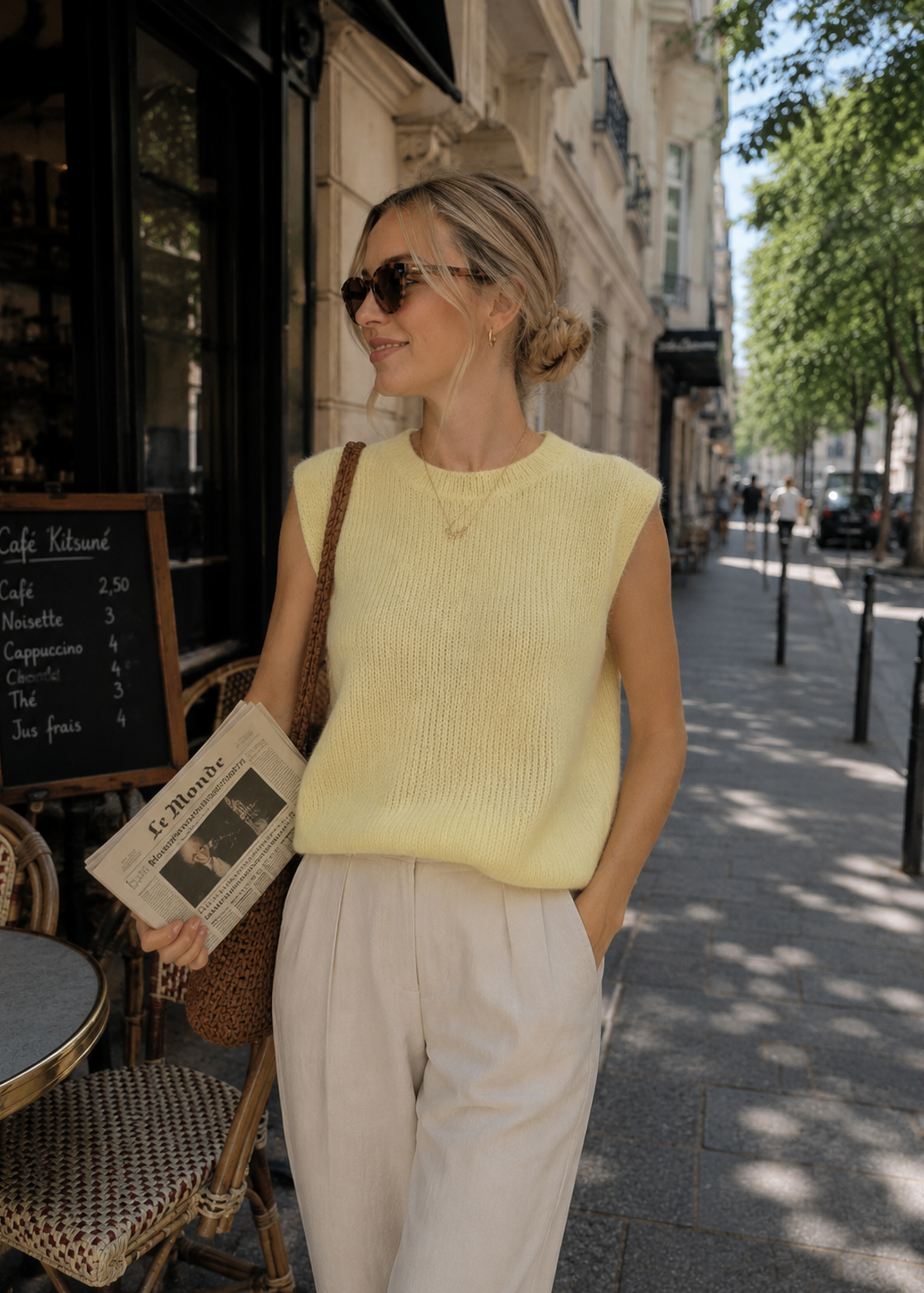 HAILES YELLOW KNIT One size