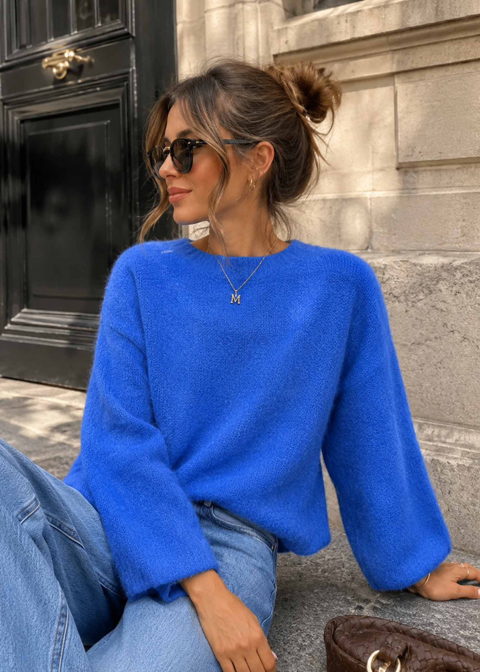 BINTA BLUE KNIT One size
