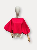 BALLOON SLEEVE RED TOP