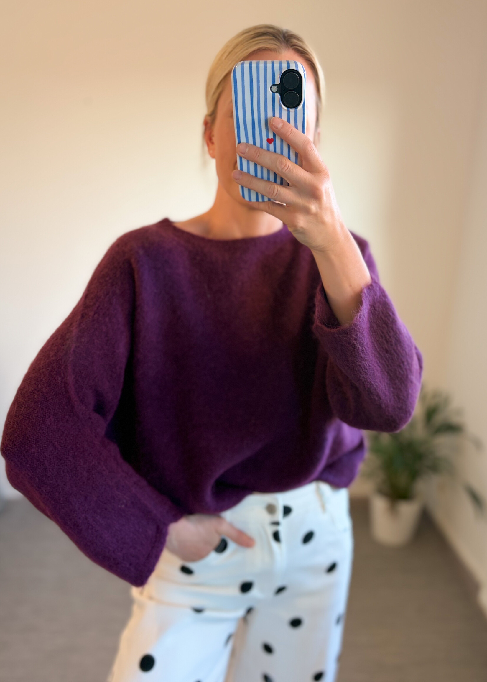 BINTA AUBERGINE KNIT One size