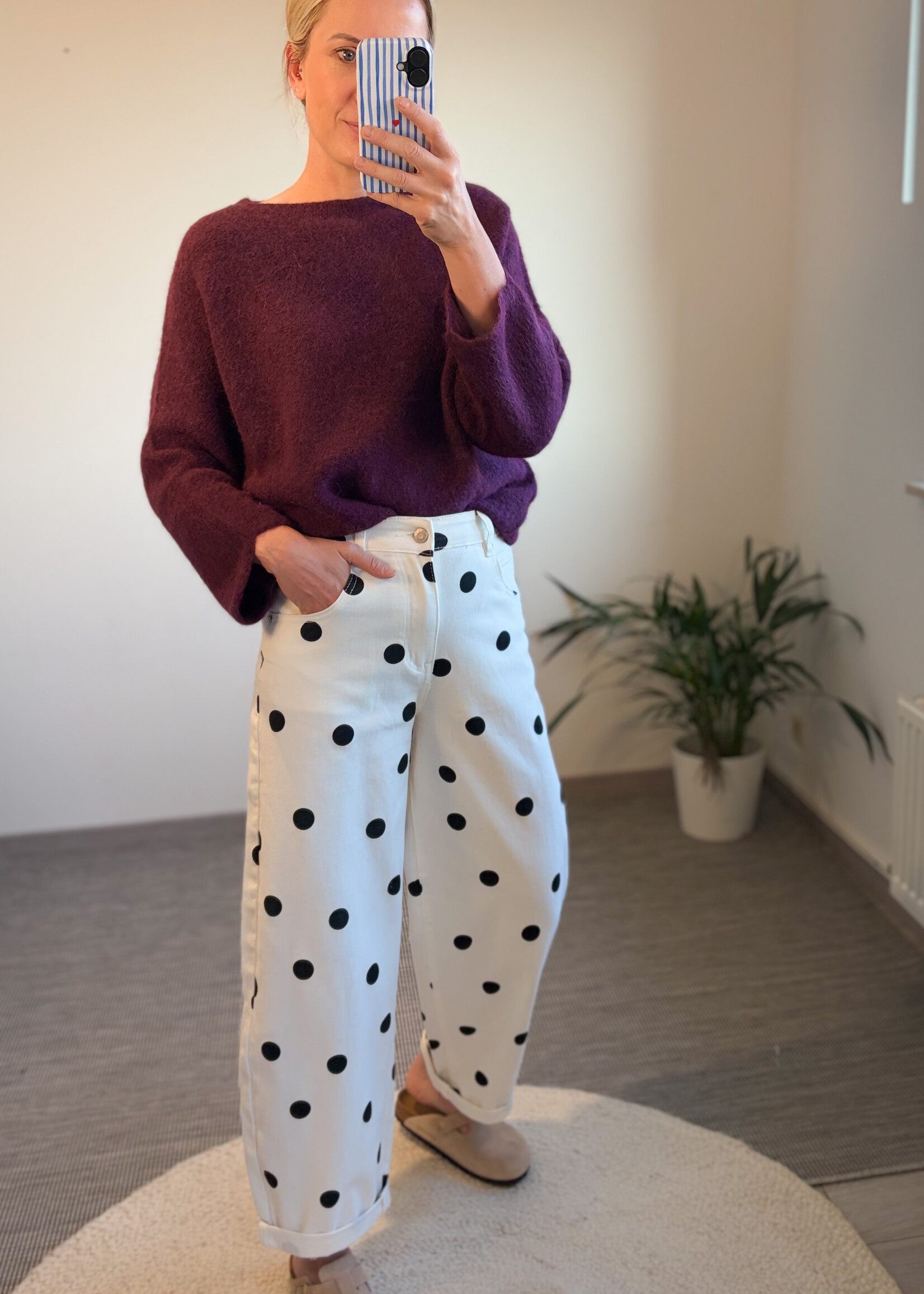BINTA AUBERGINE KNIT One size