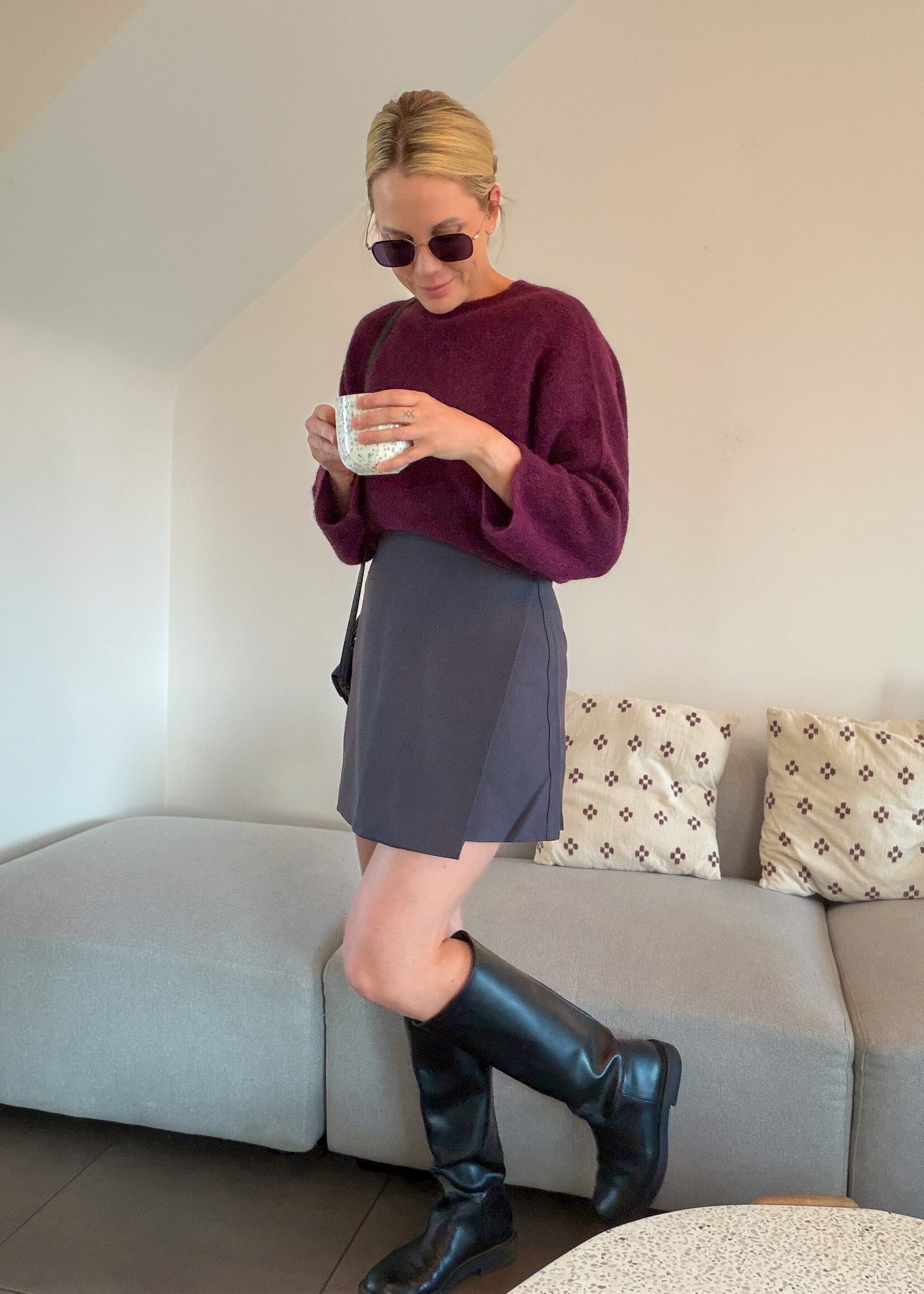 BINTA AUBERGINE KNIT One size