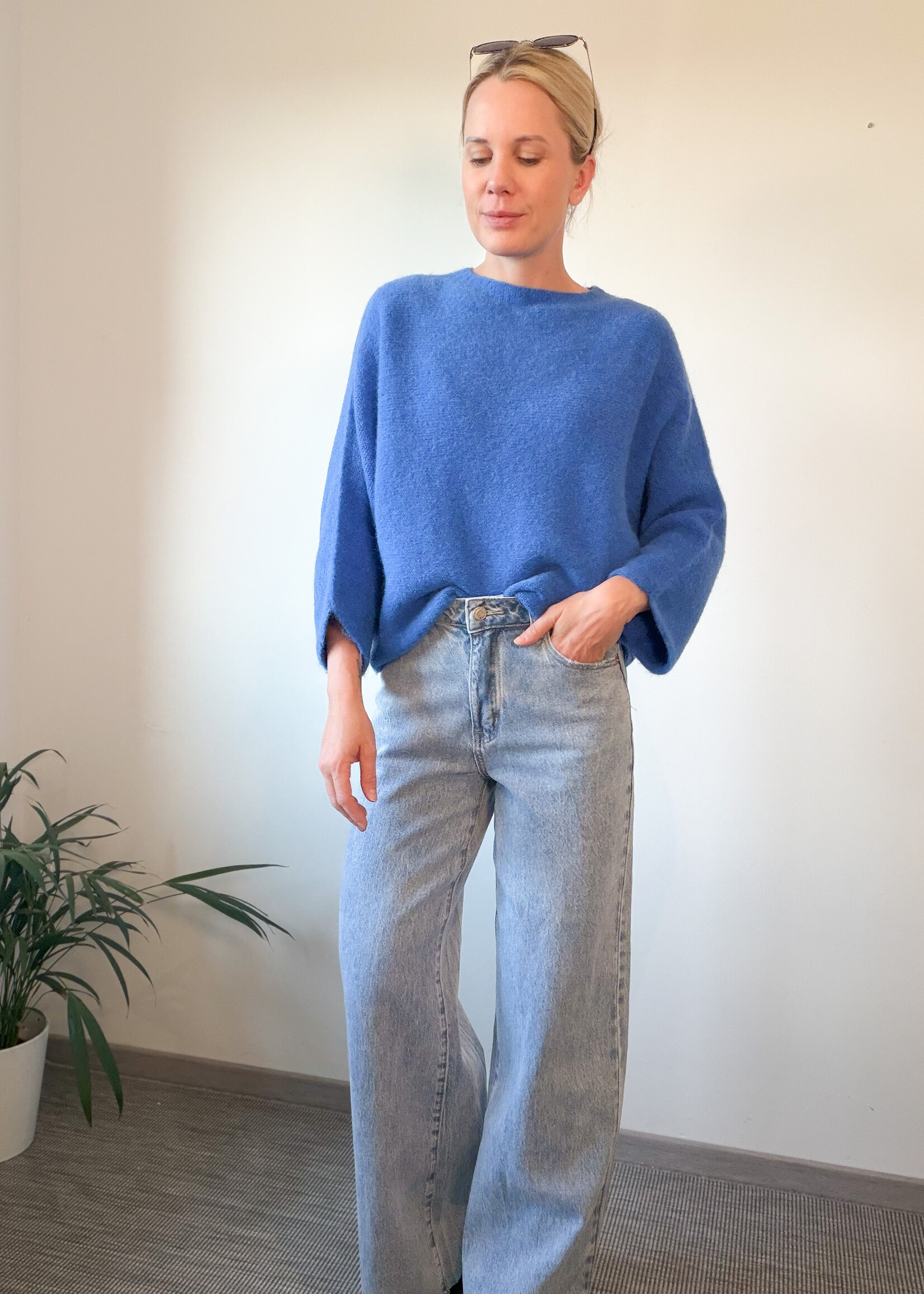 BINTA BLUE KNIT One size