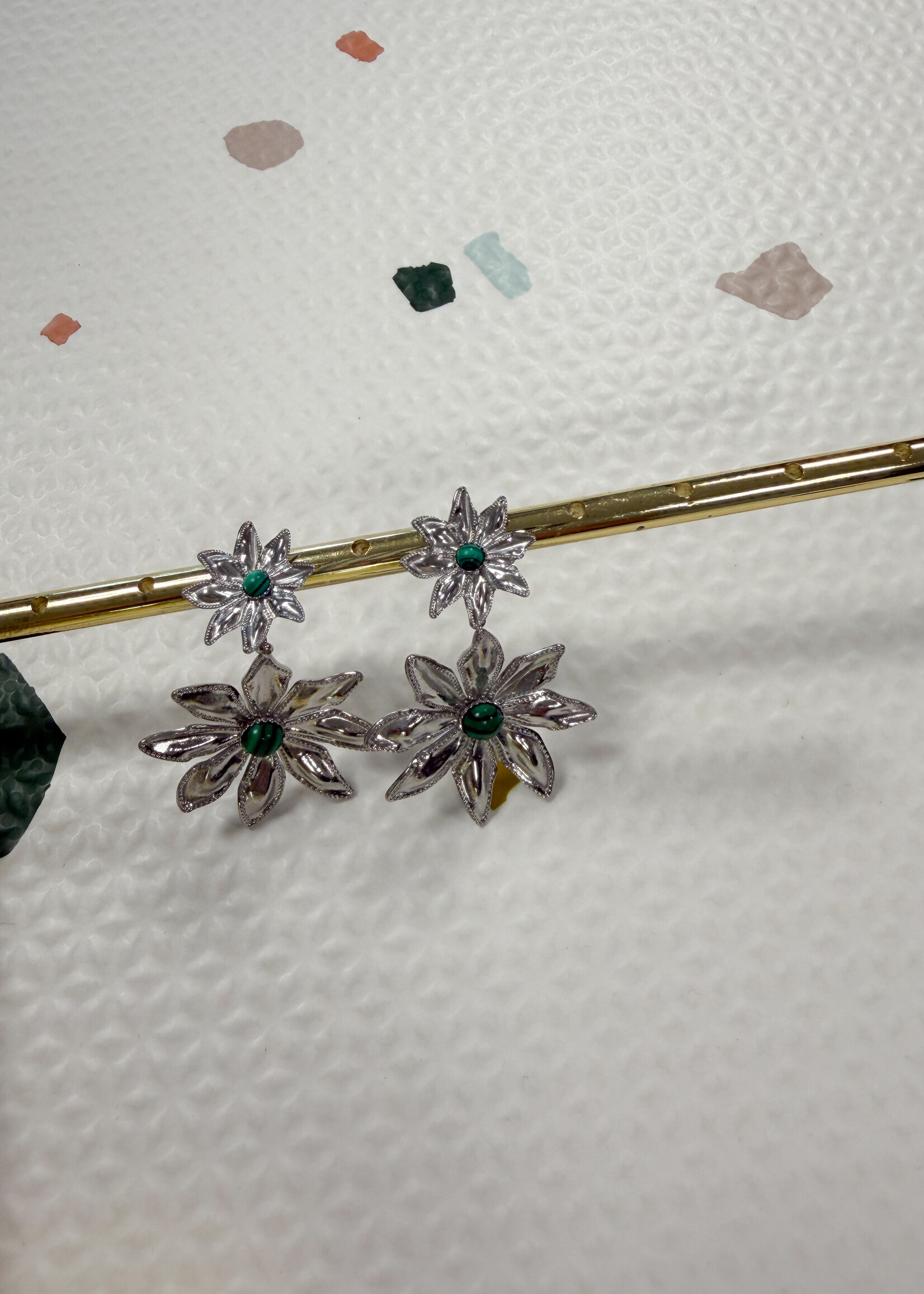 SILVER FLOWER EARRINGS
