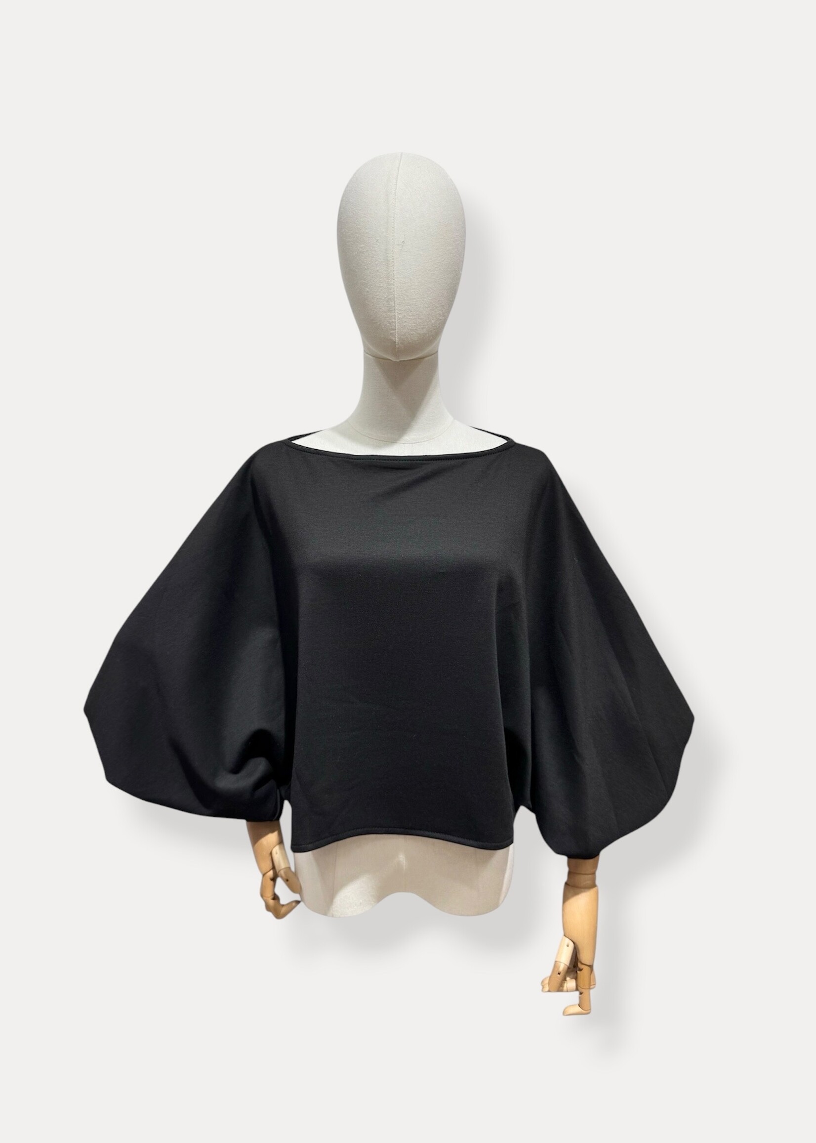 BALLOON SLEEVE BLACK TOP