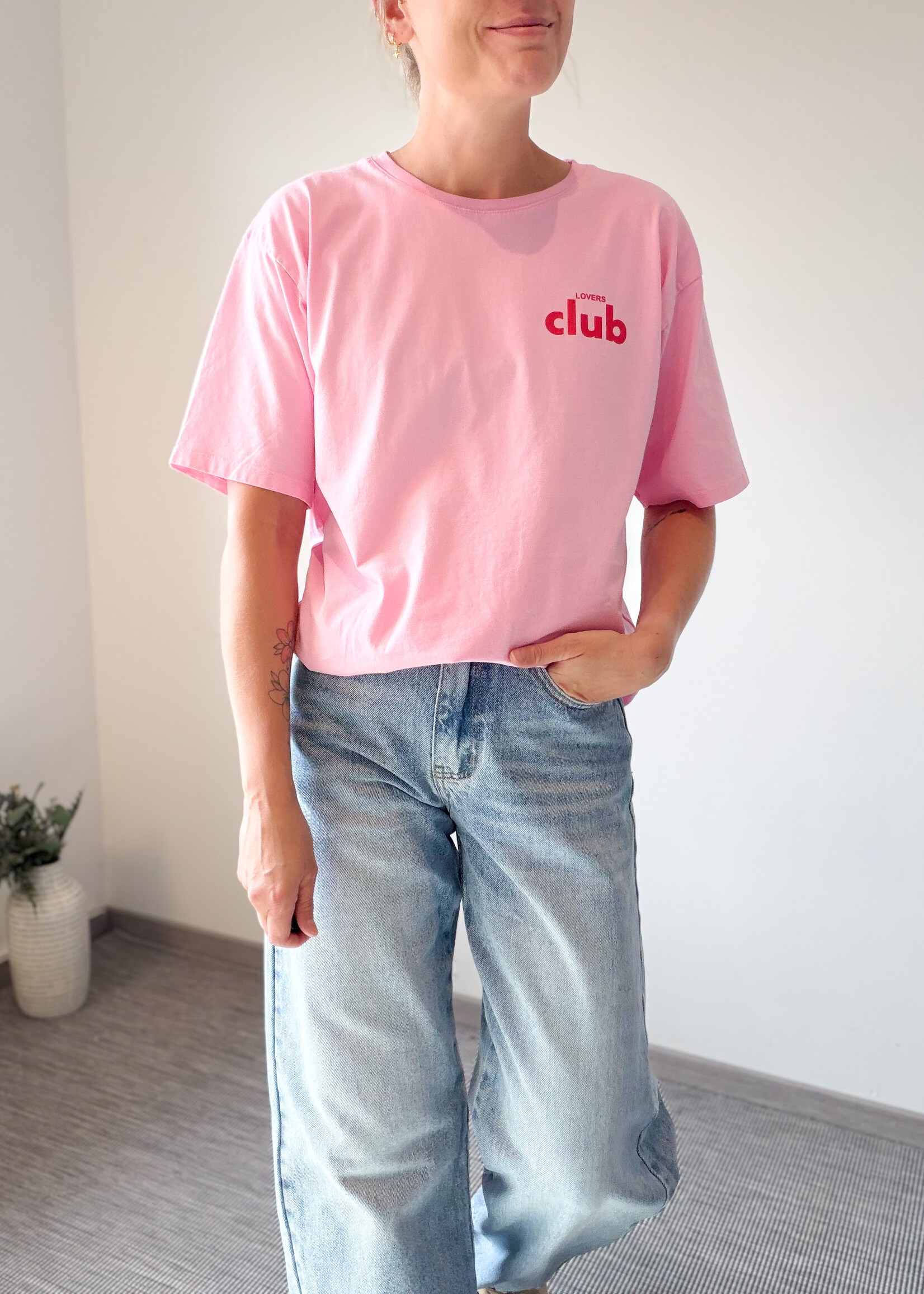 LOVERS CLUB PINK TEE one size