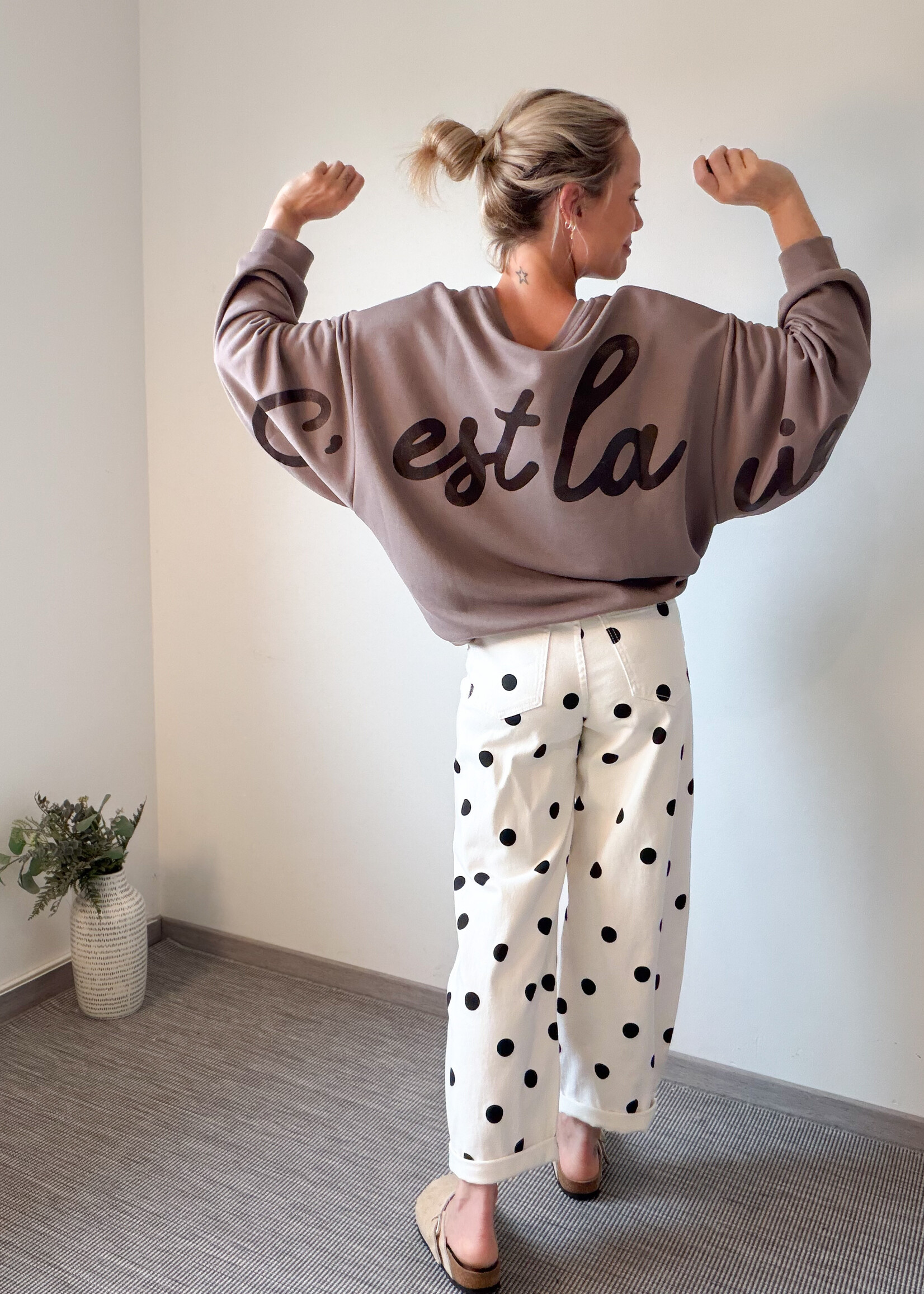 C'EST LA VIE SWEATER TAUPE
