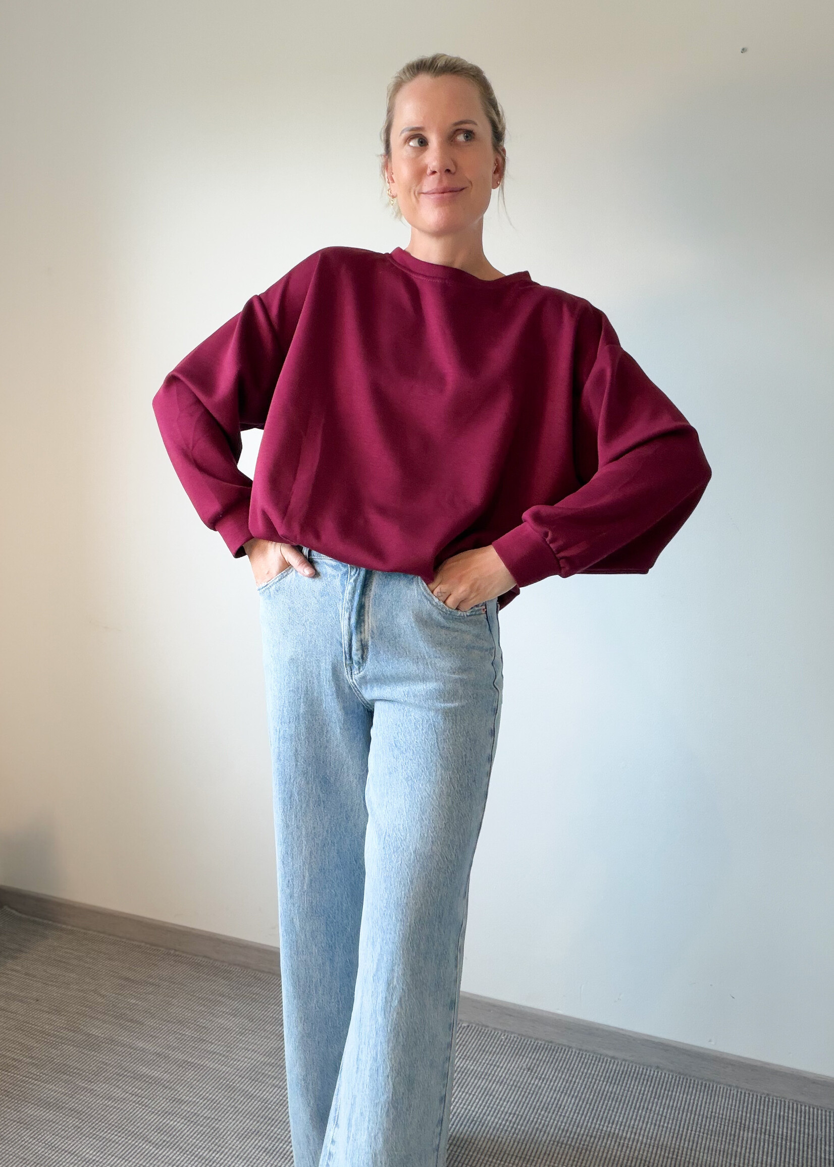 JAIMIE SWEATER BURGUNDY one size
