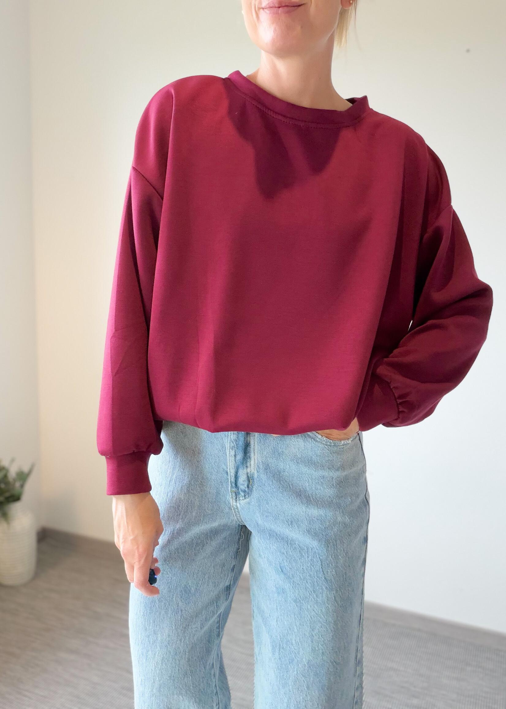 JAIMIE SWEATER BURGUNDY one size