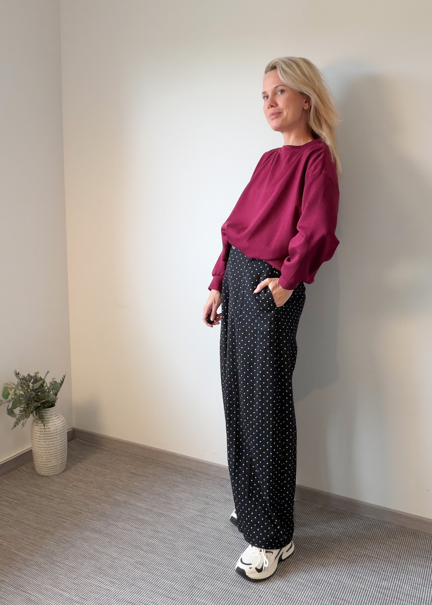 JAIMIE SWEATER BURGUNDY one size