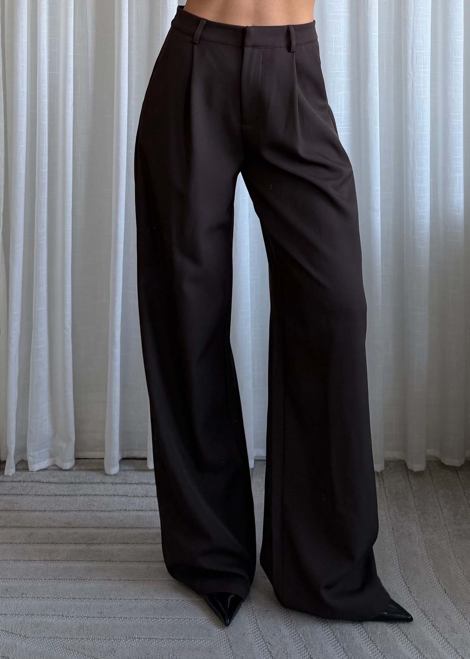 BROWN WIDE LEG PANTS